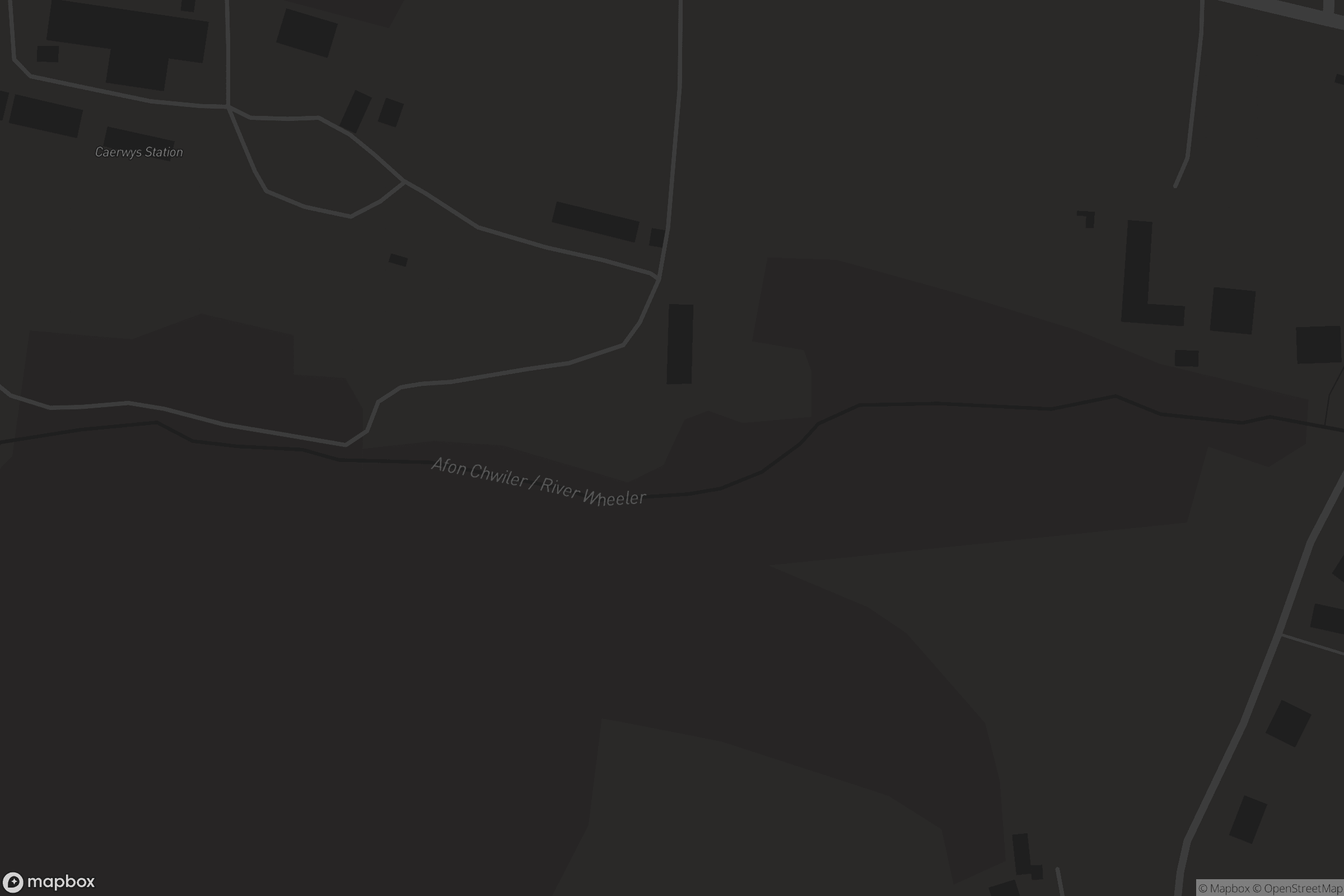 Map of afon chwiler - river wheeler