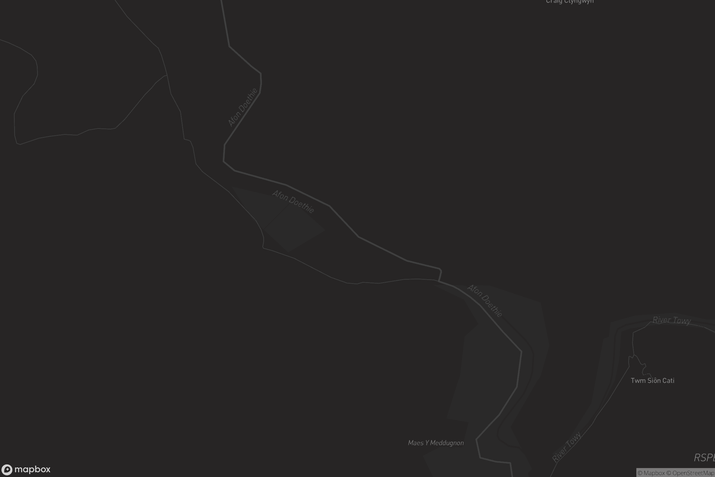 Map of afon doethie