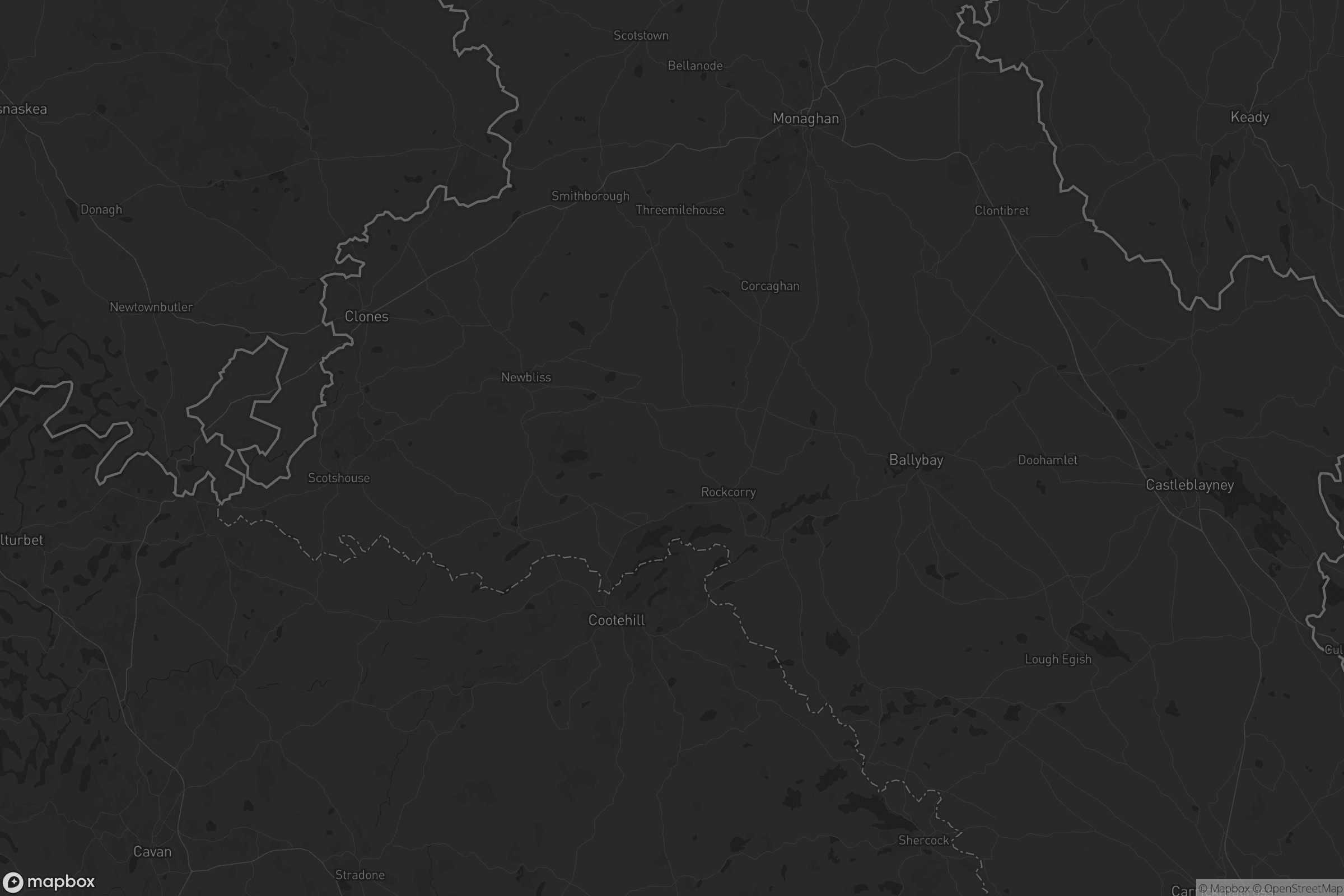 Map of ballybay-clones municipal district