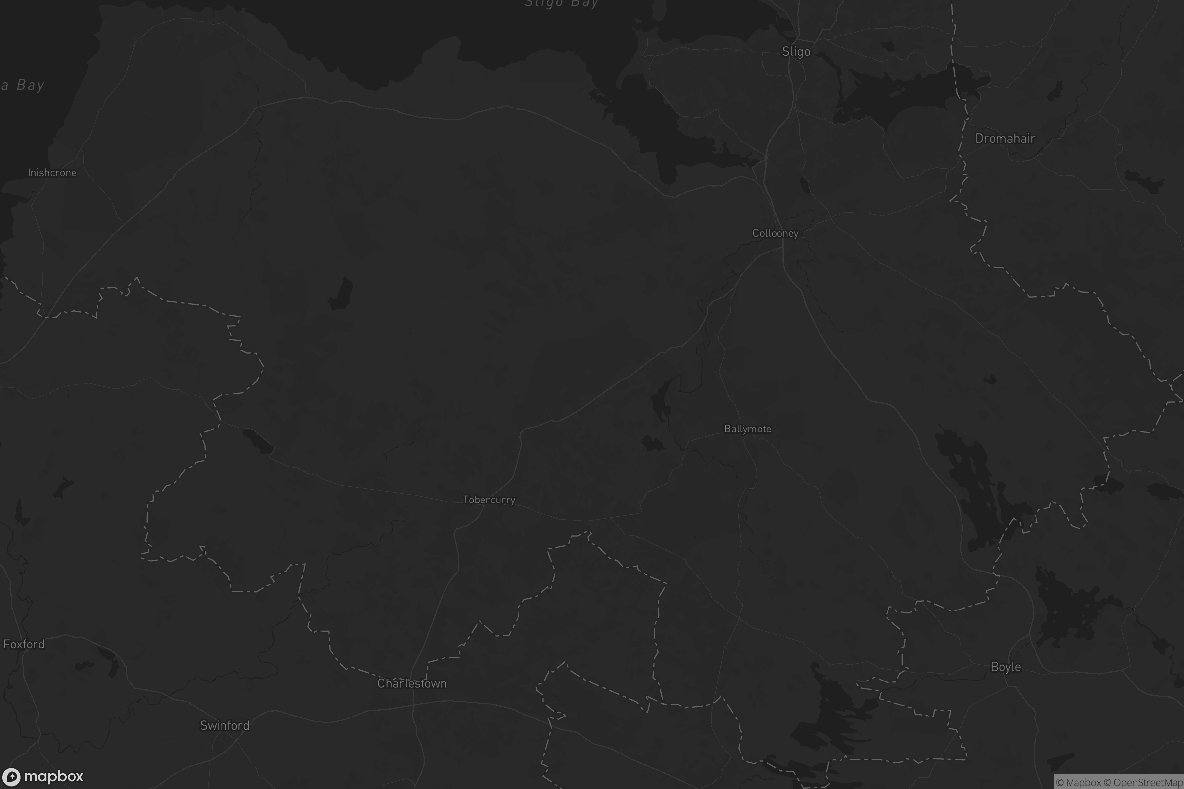 Map of ballymote-tubbercurry municipal district
