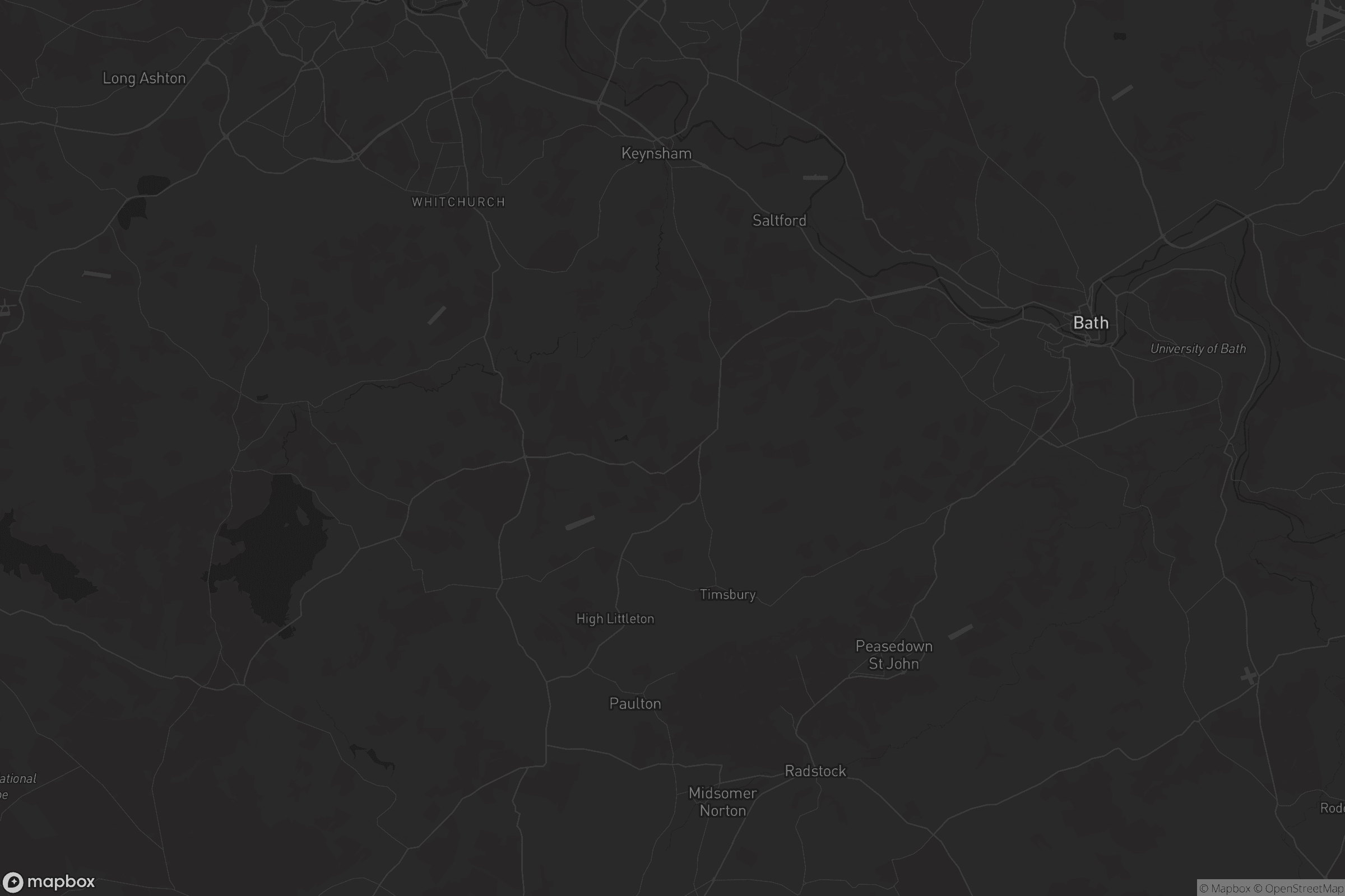 Map of bath and north east somerset