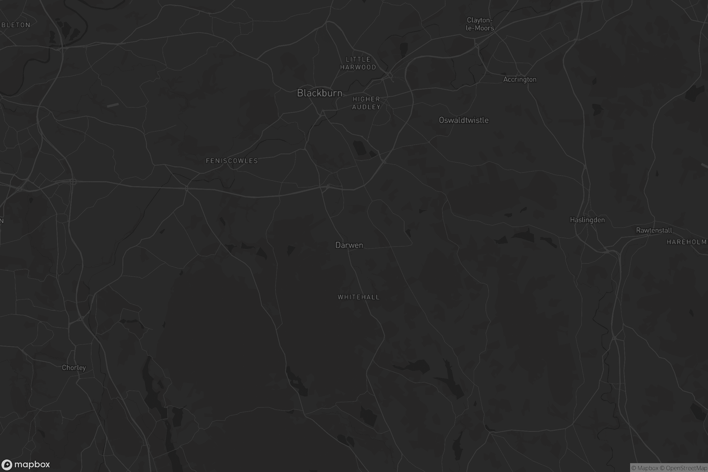 Map of blackburn with darwen