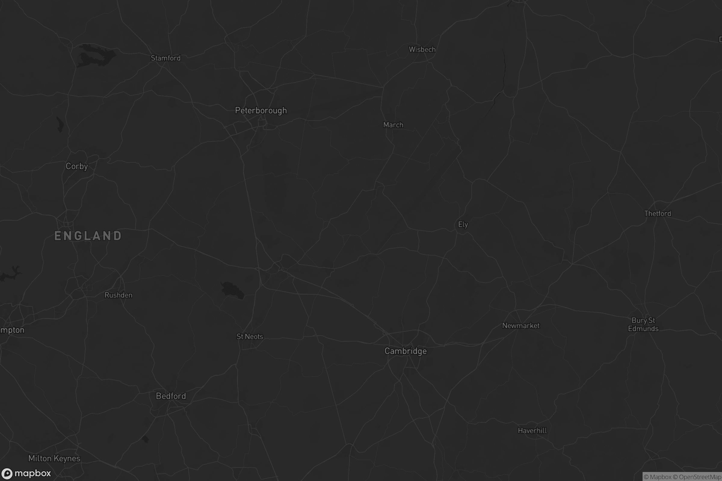 Map of cambridgeshire