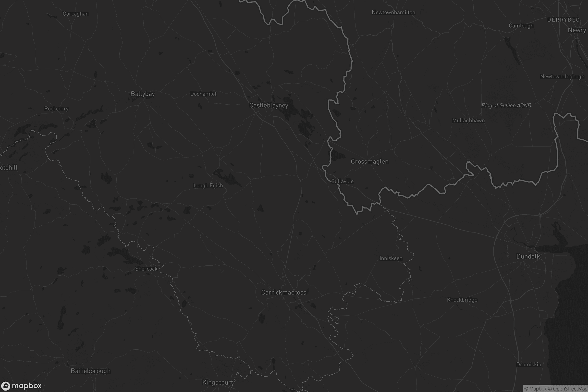 Map of carrickmacross-castleblaney municipal district
