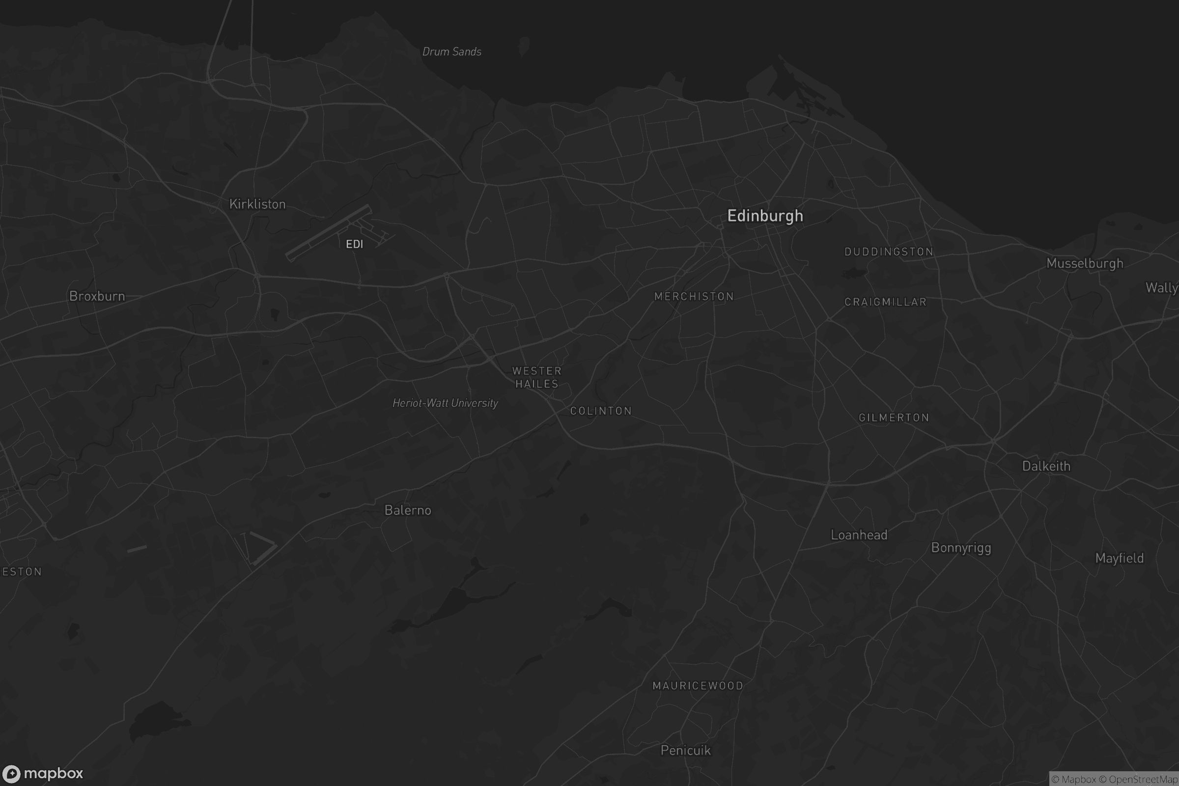 Map of city of edinburgh