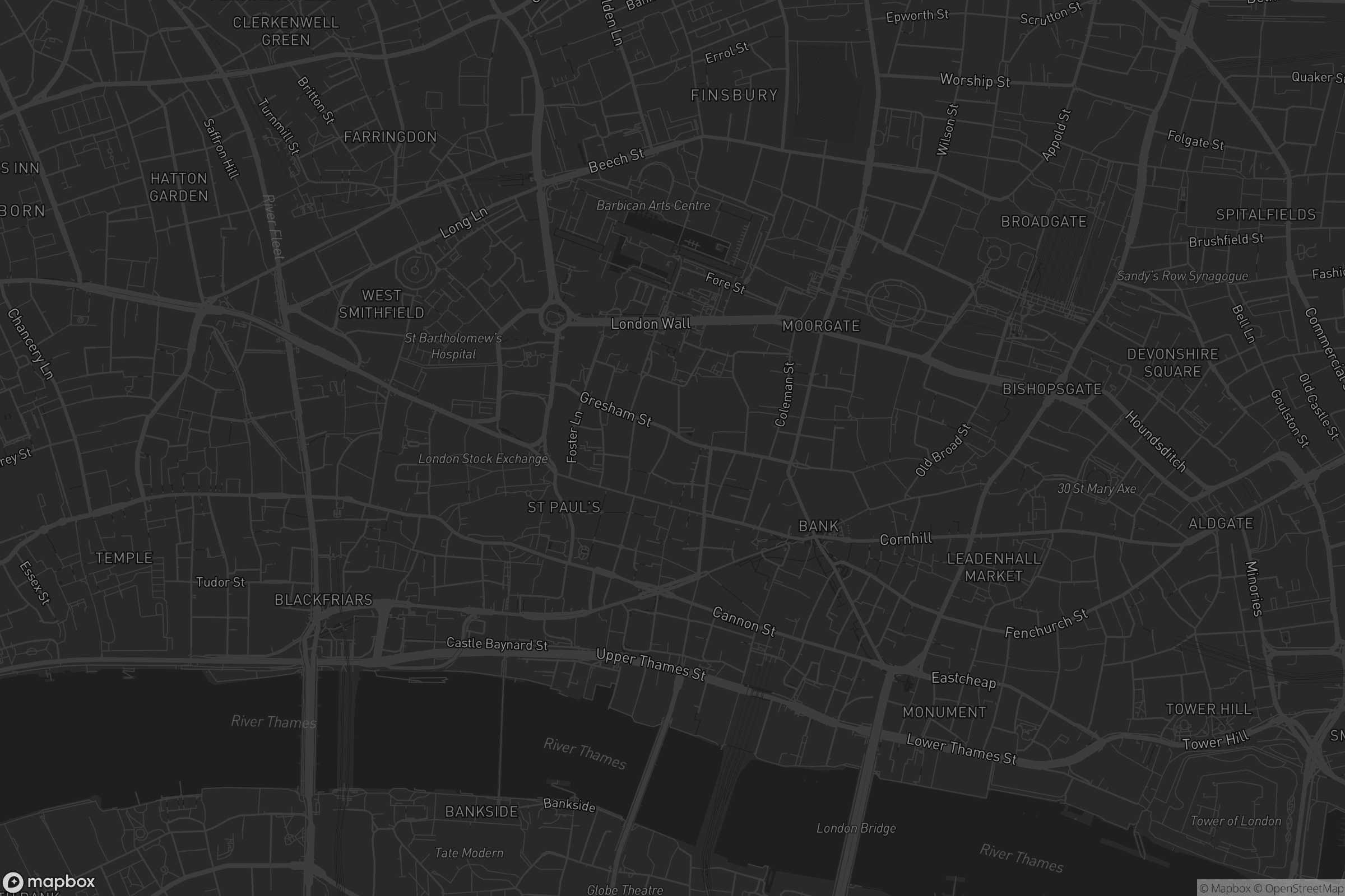 Map of city of london