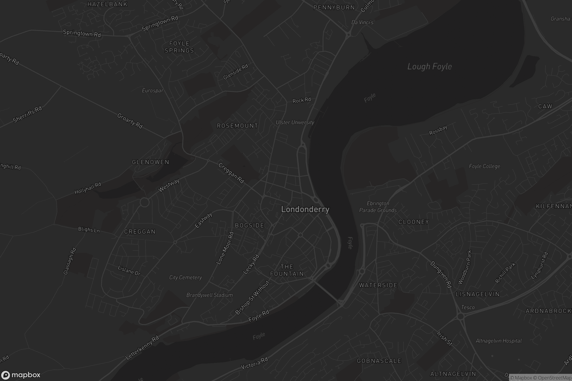 Map of county borough of londonderry