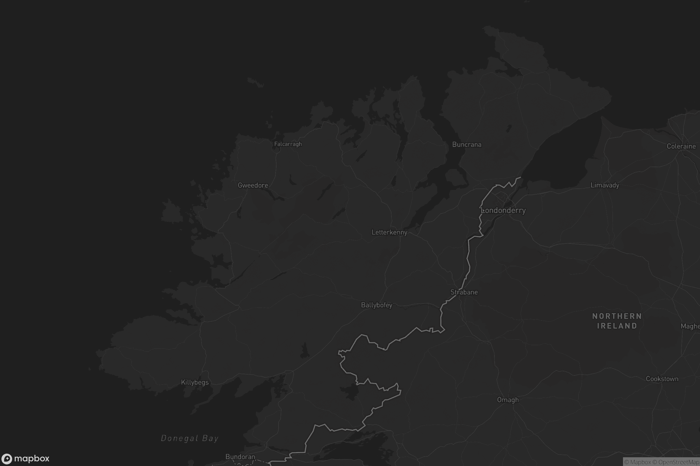 Map of county donegal