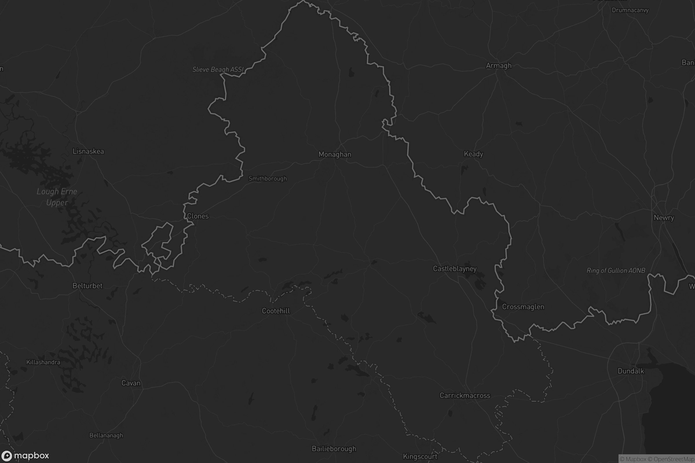 Map of county monaghan
