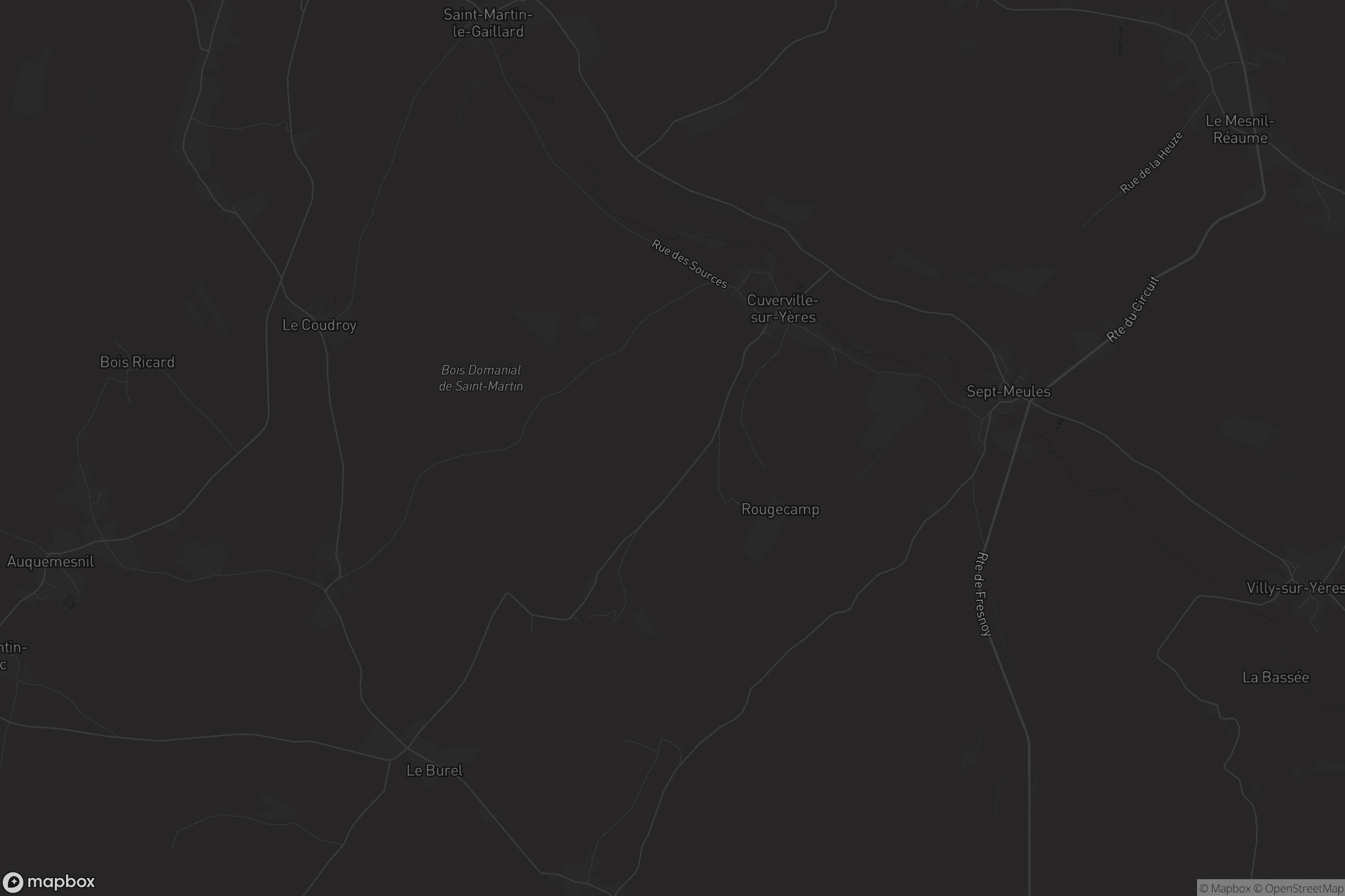 Map of cuverville-sur-yères