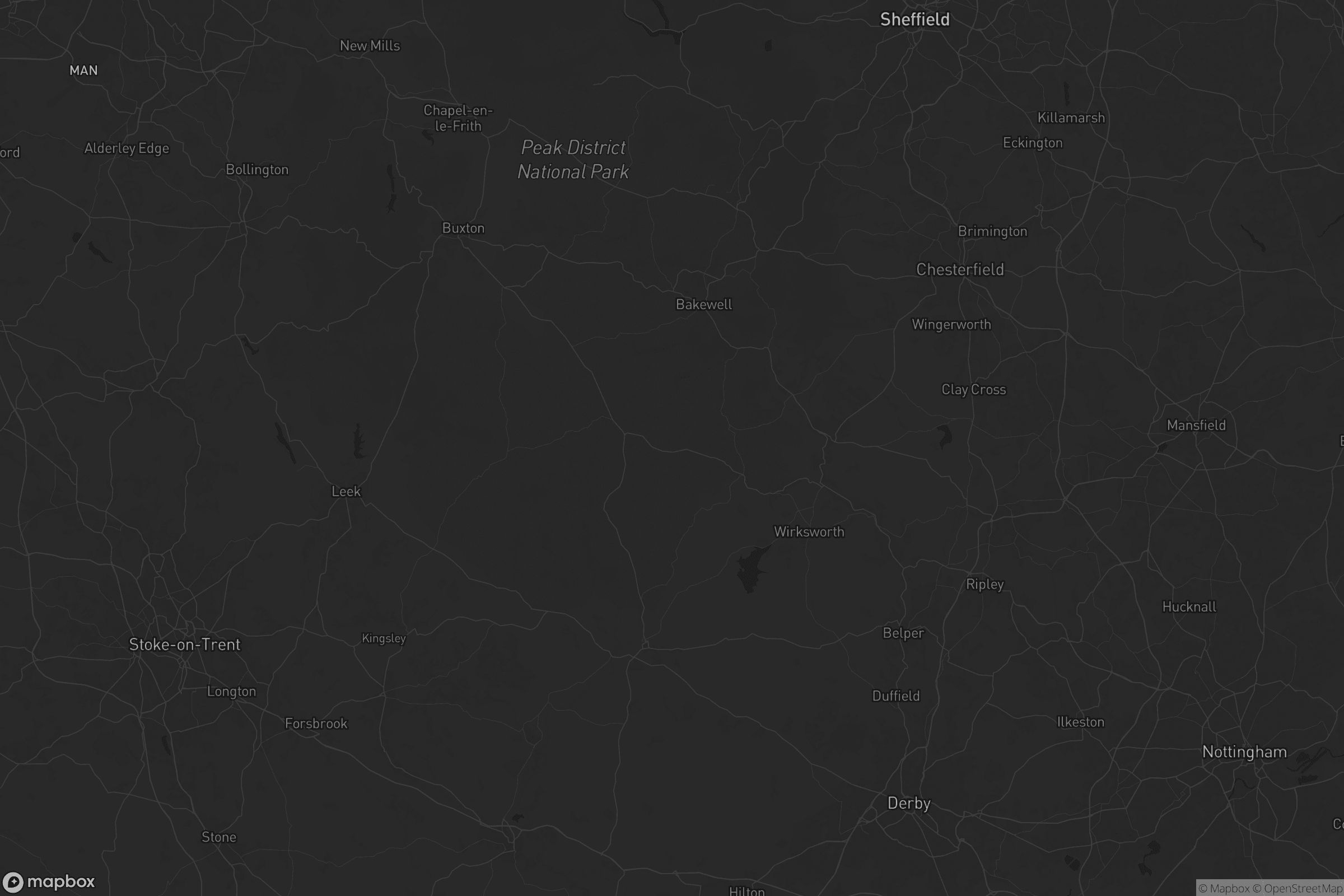 Map of derbyshire dales
