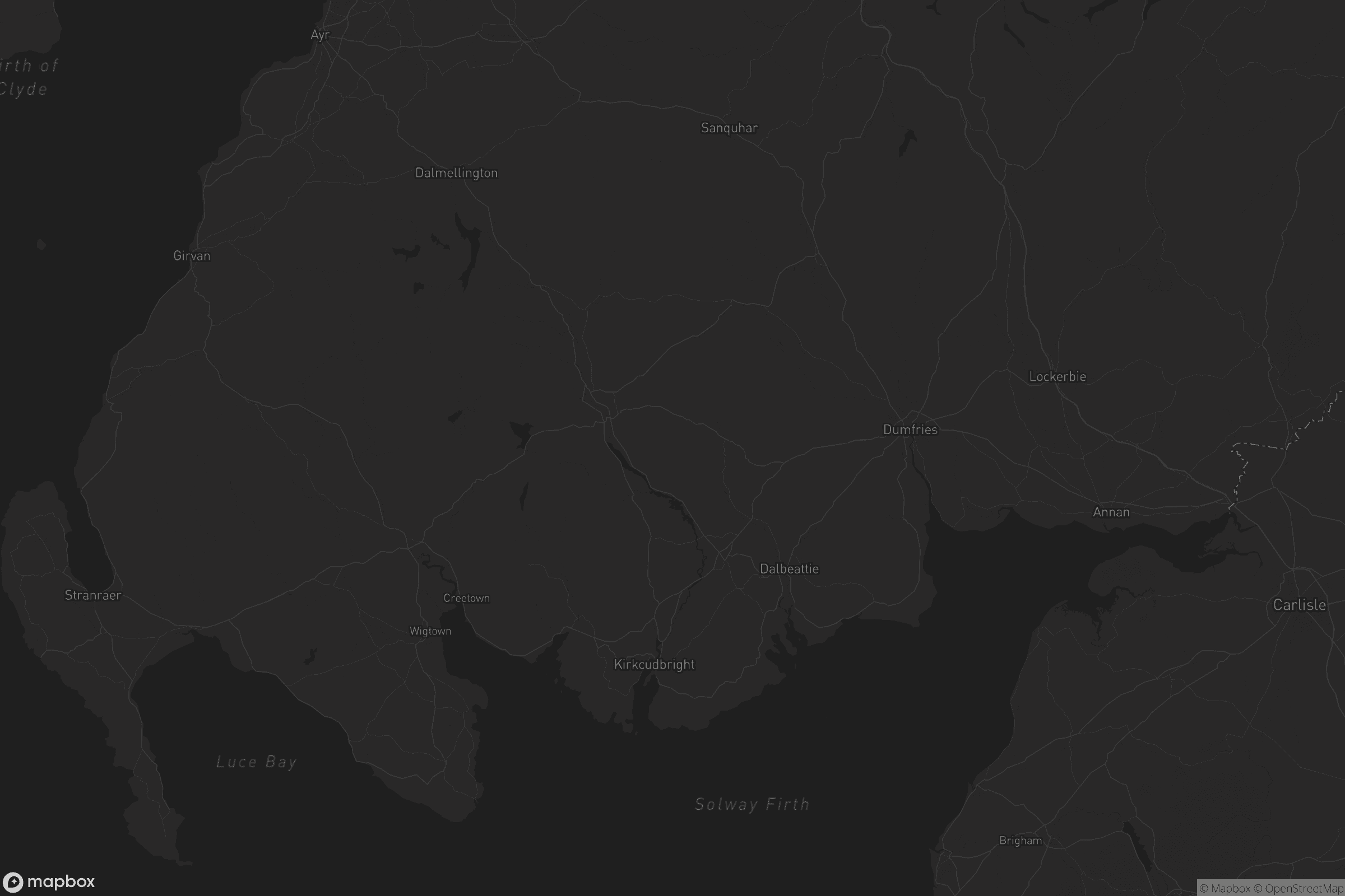 Map of dumfries and galloway