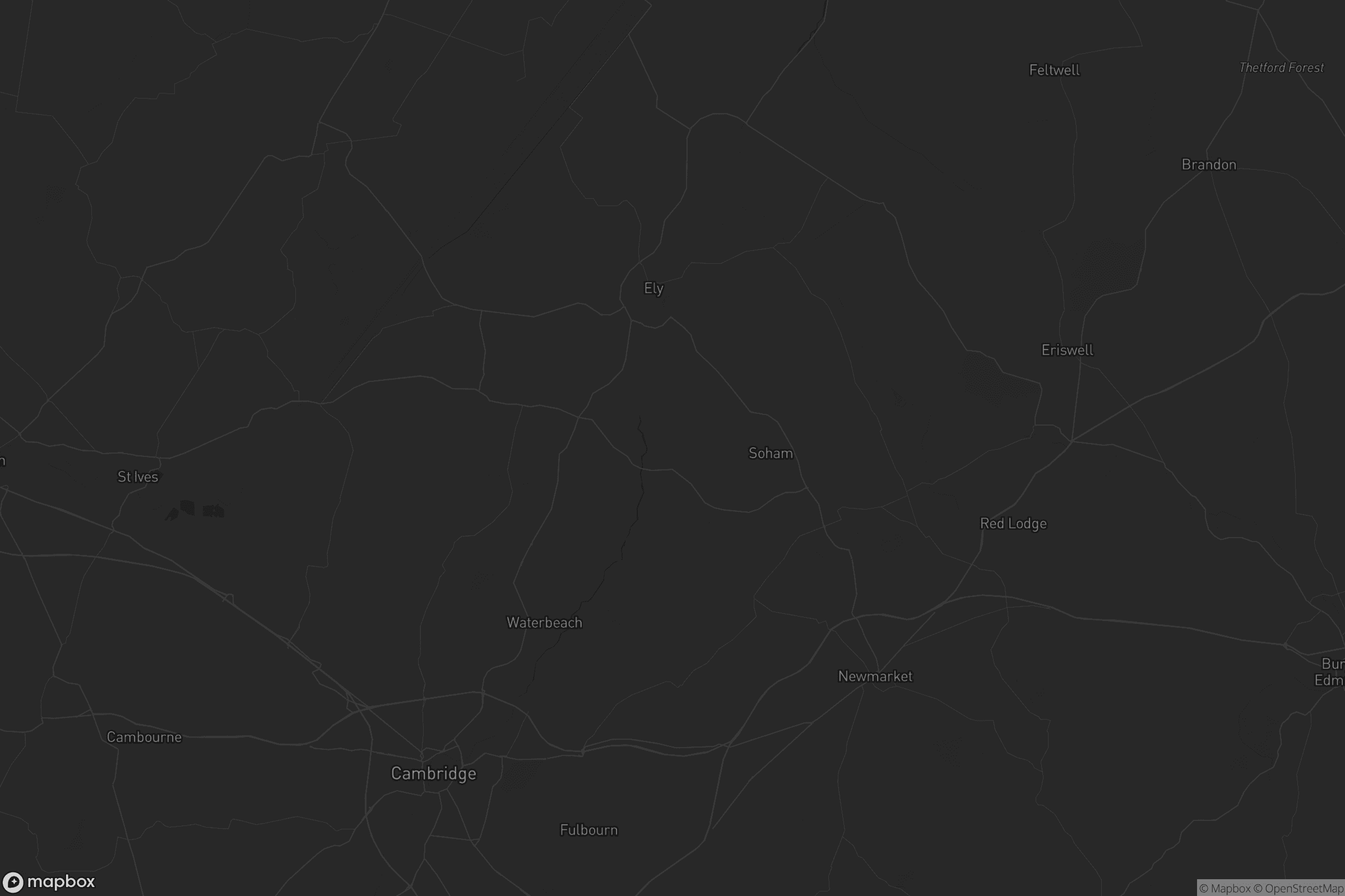 Map of east cambridgeshire