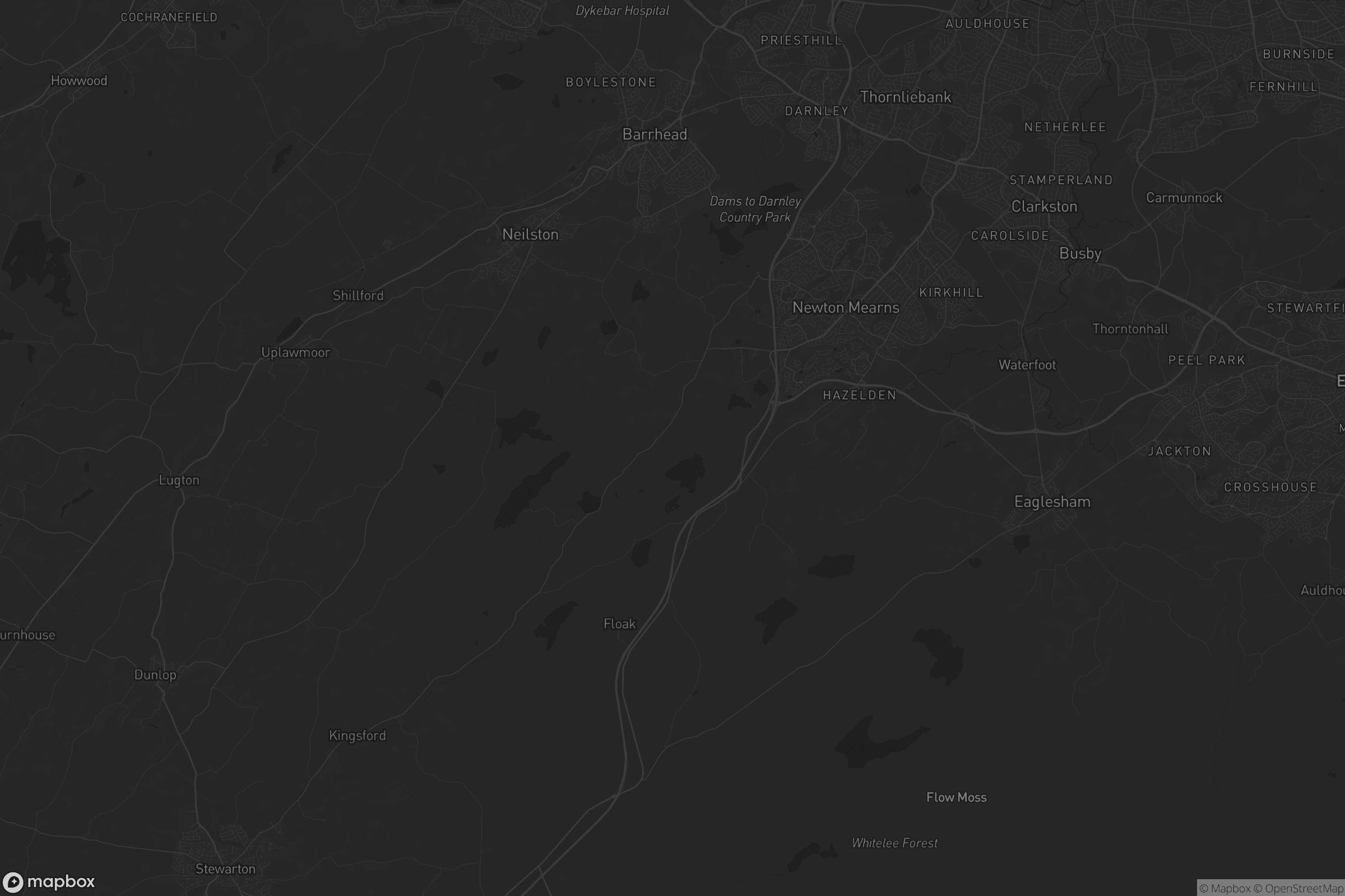 Map of east renfrewshire