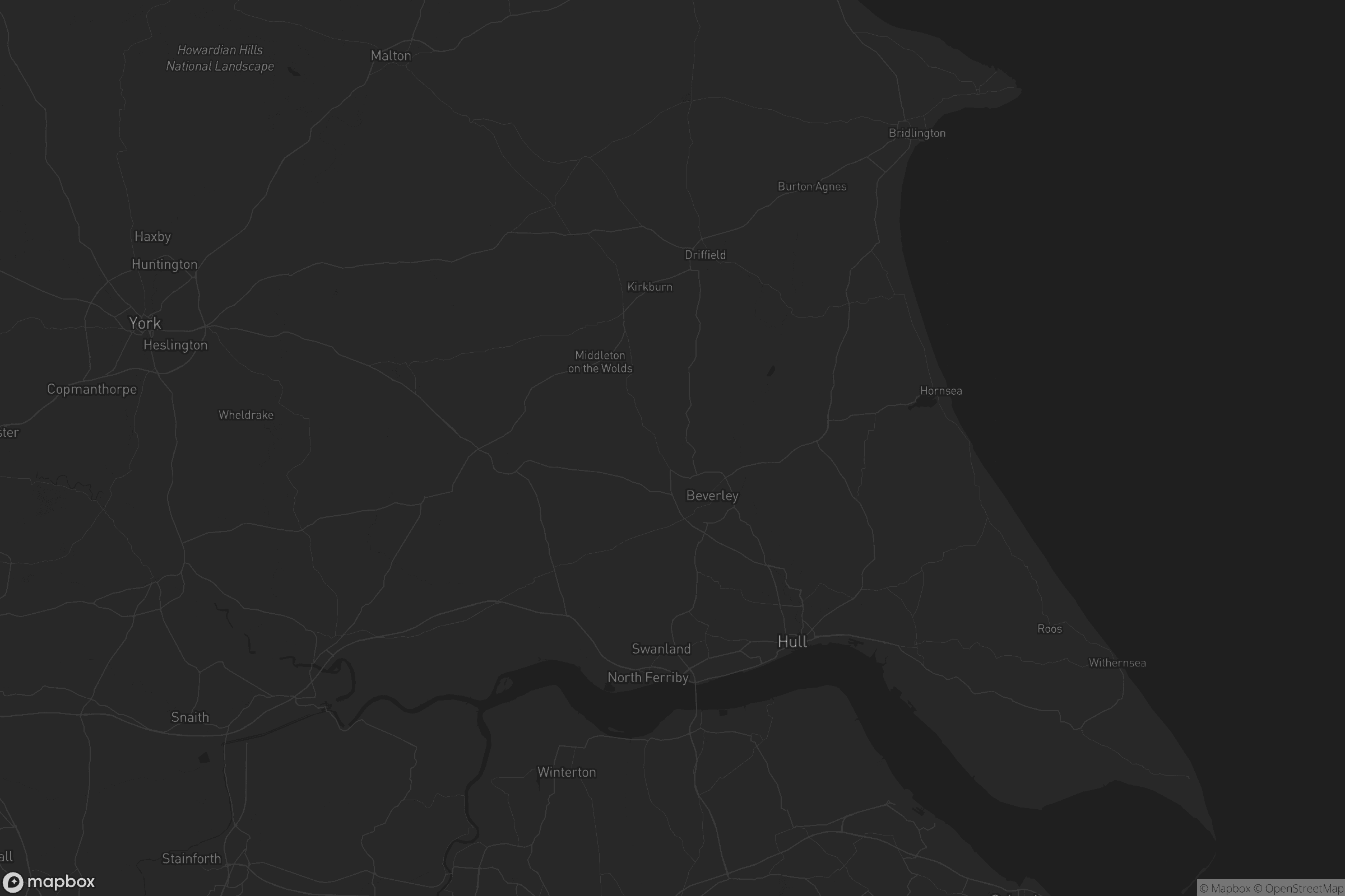 Map of east riding of yorkshire