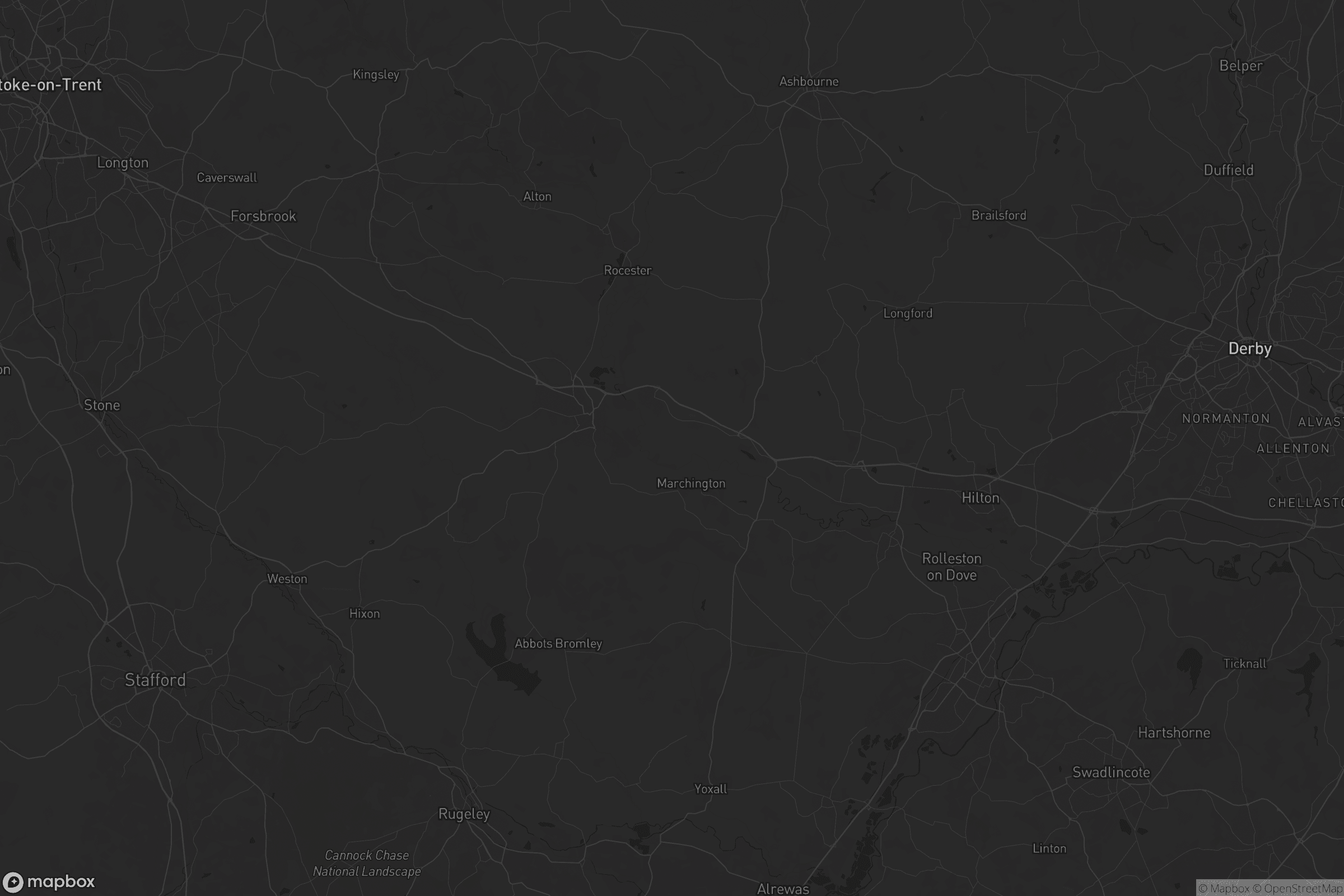 Map of east staffordshire