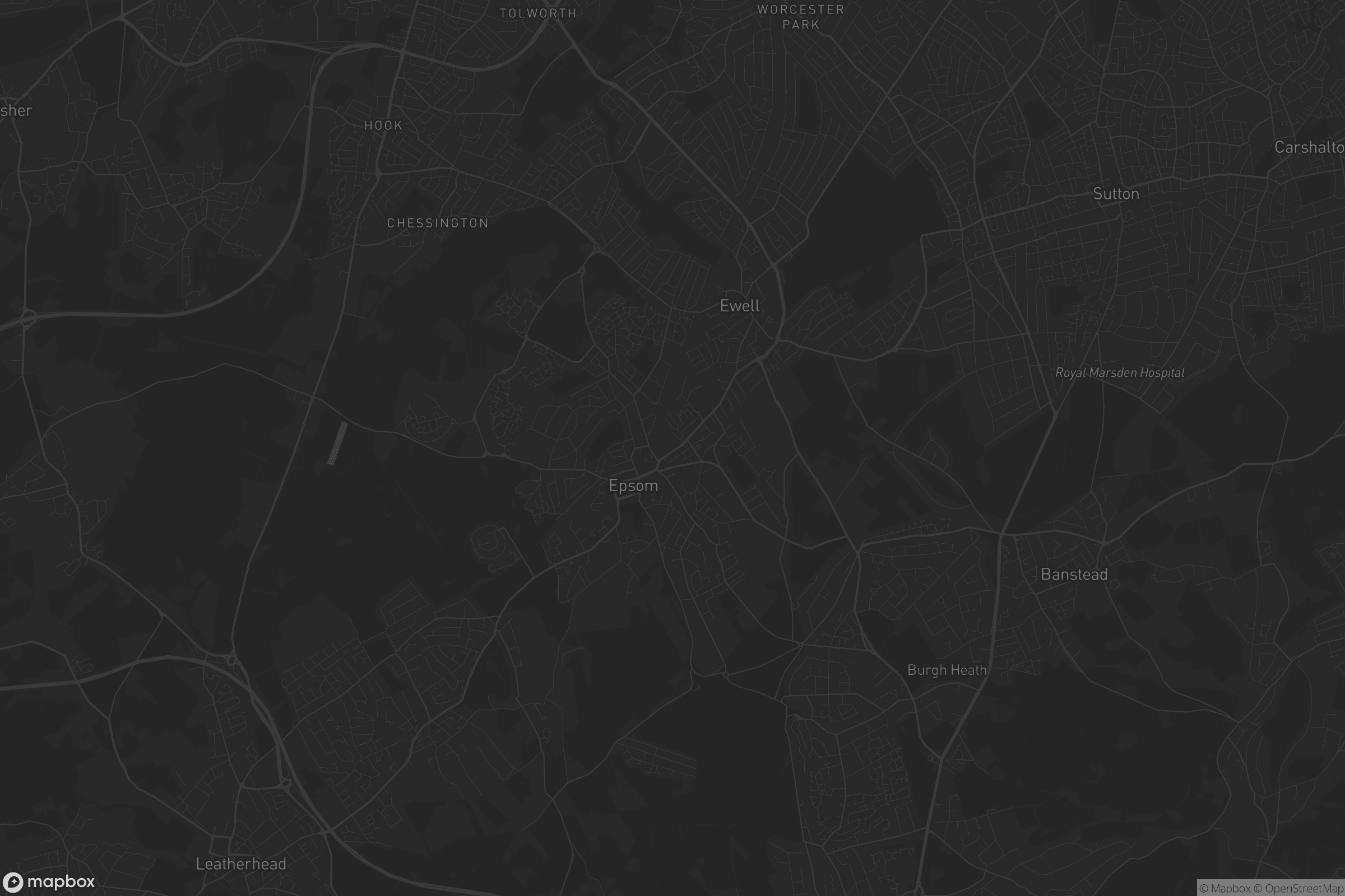 Map of epsom and ewell