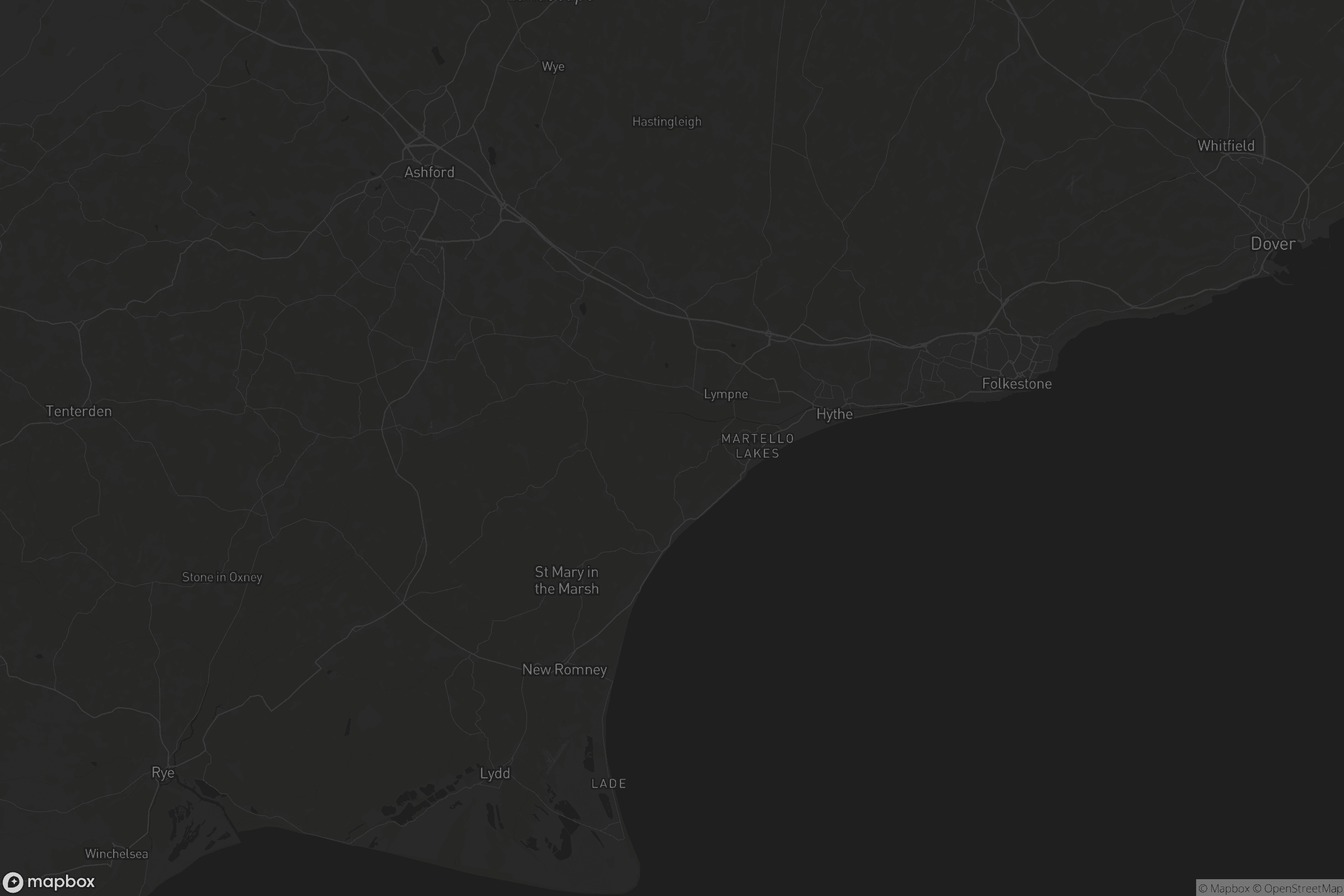 Map of folkestone and hythe