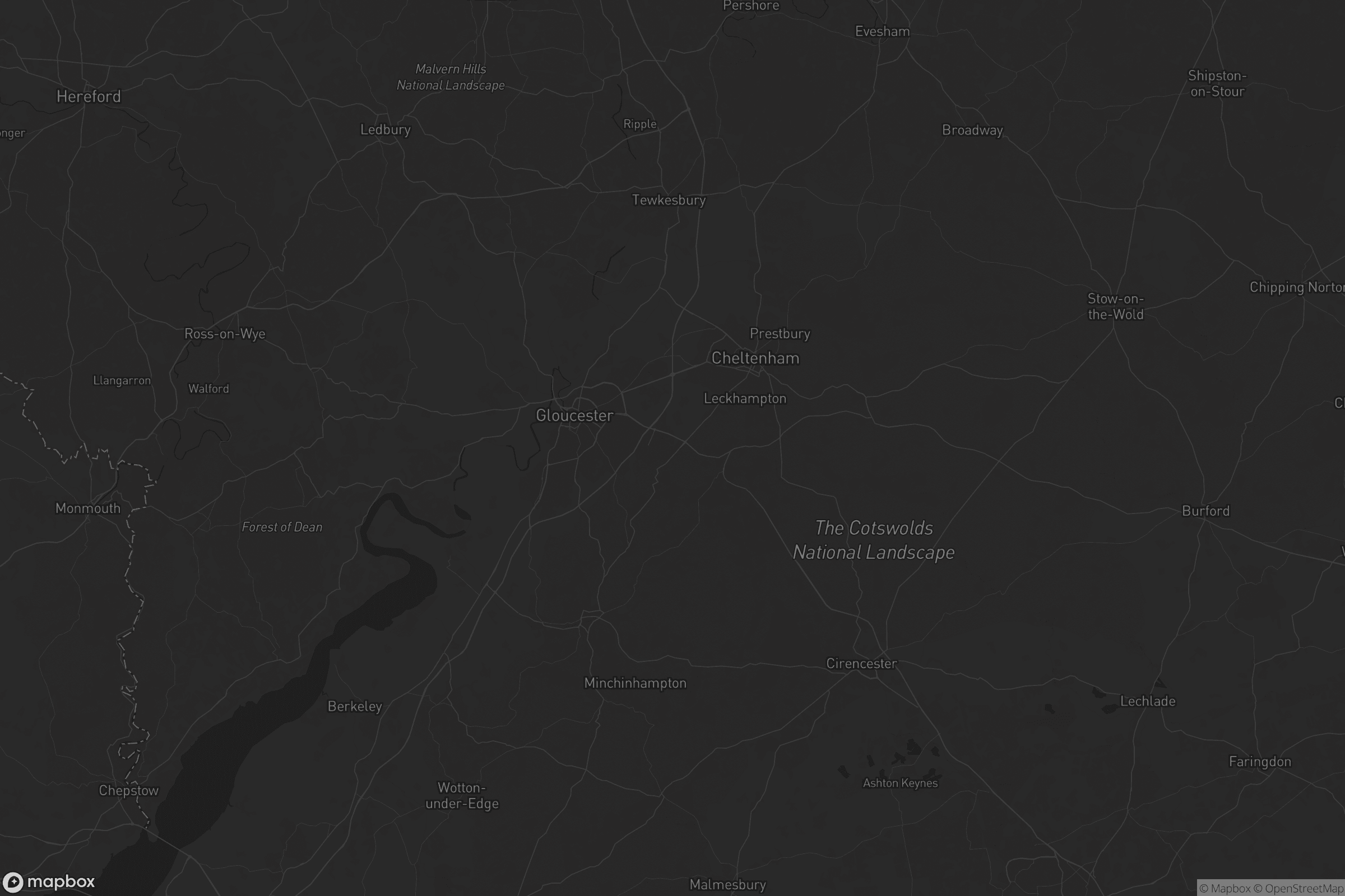 Map of gloucestershire