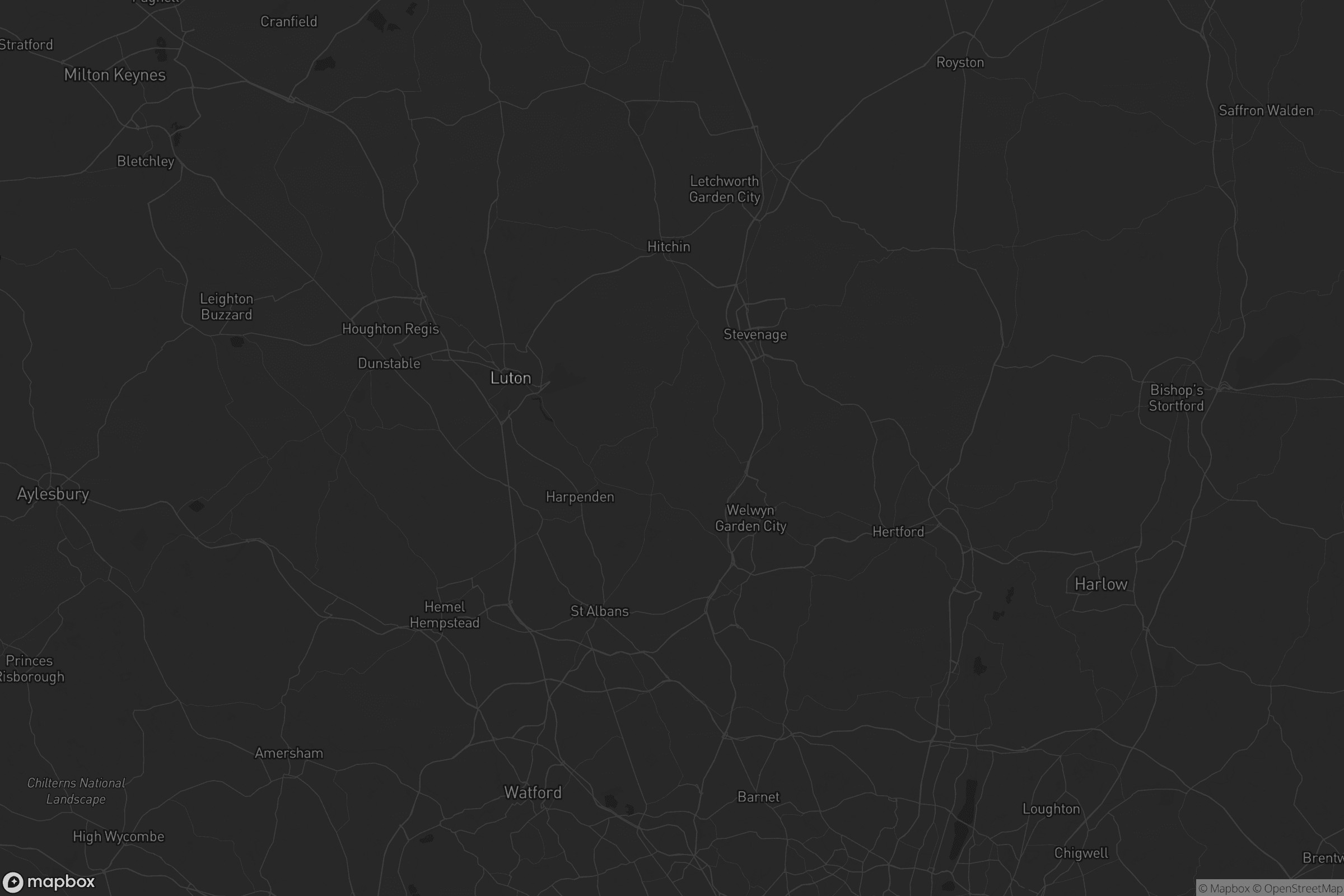 Map of hertfordshire