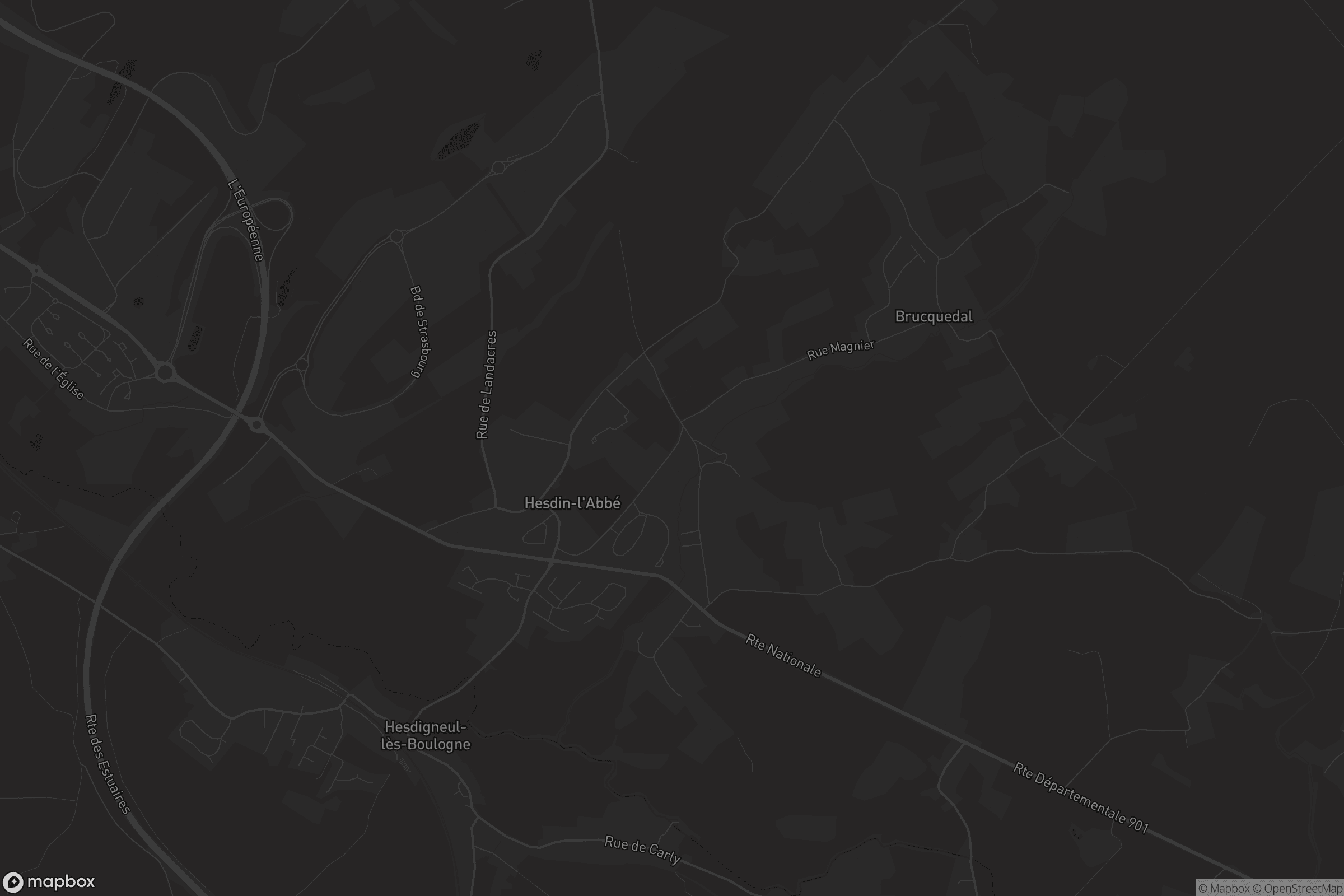 Map of hesdin-l'abbé