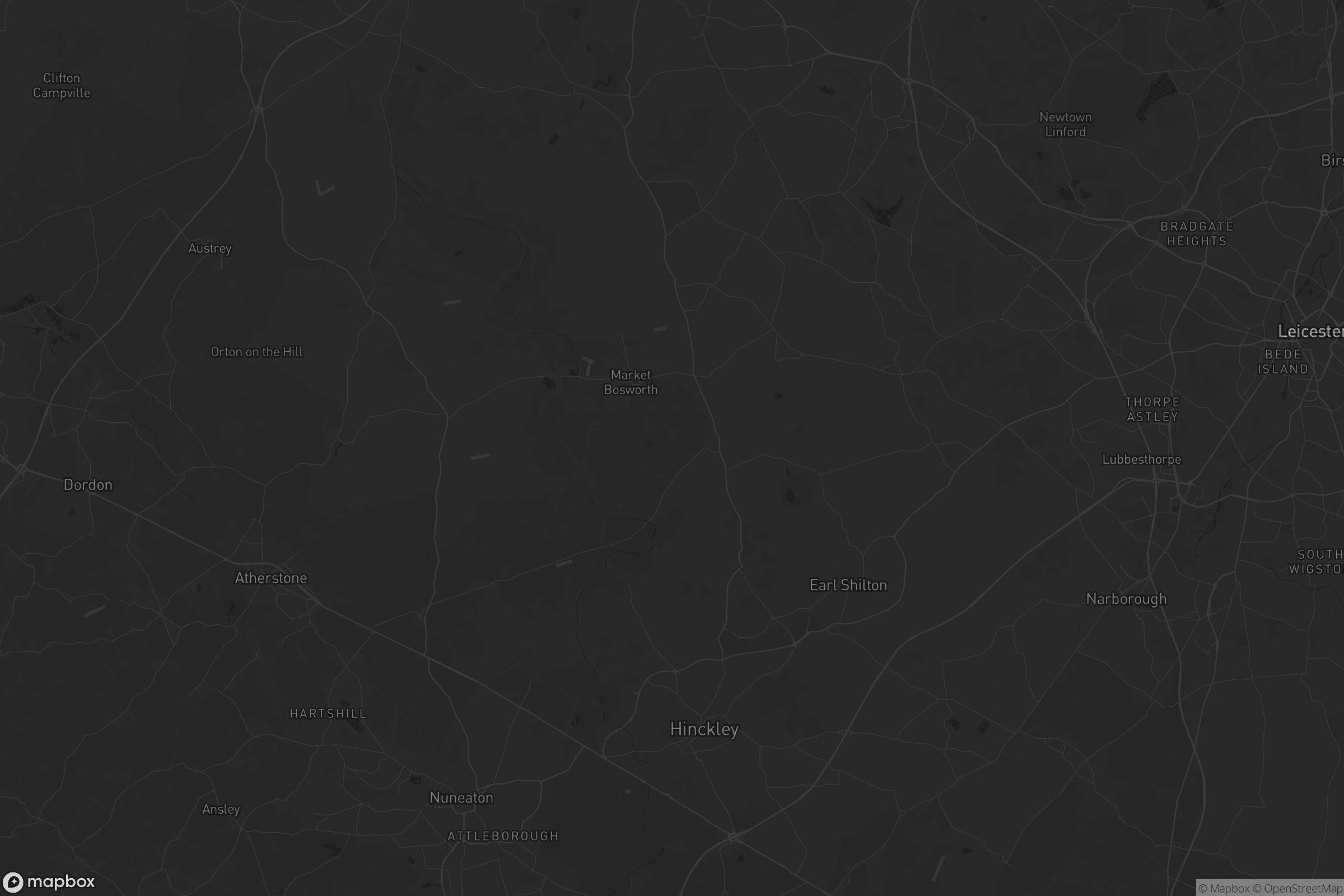 Map of hinckley and bosworth