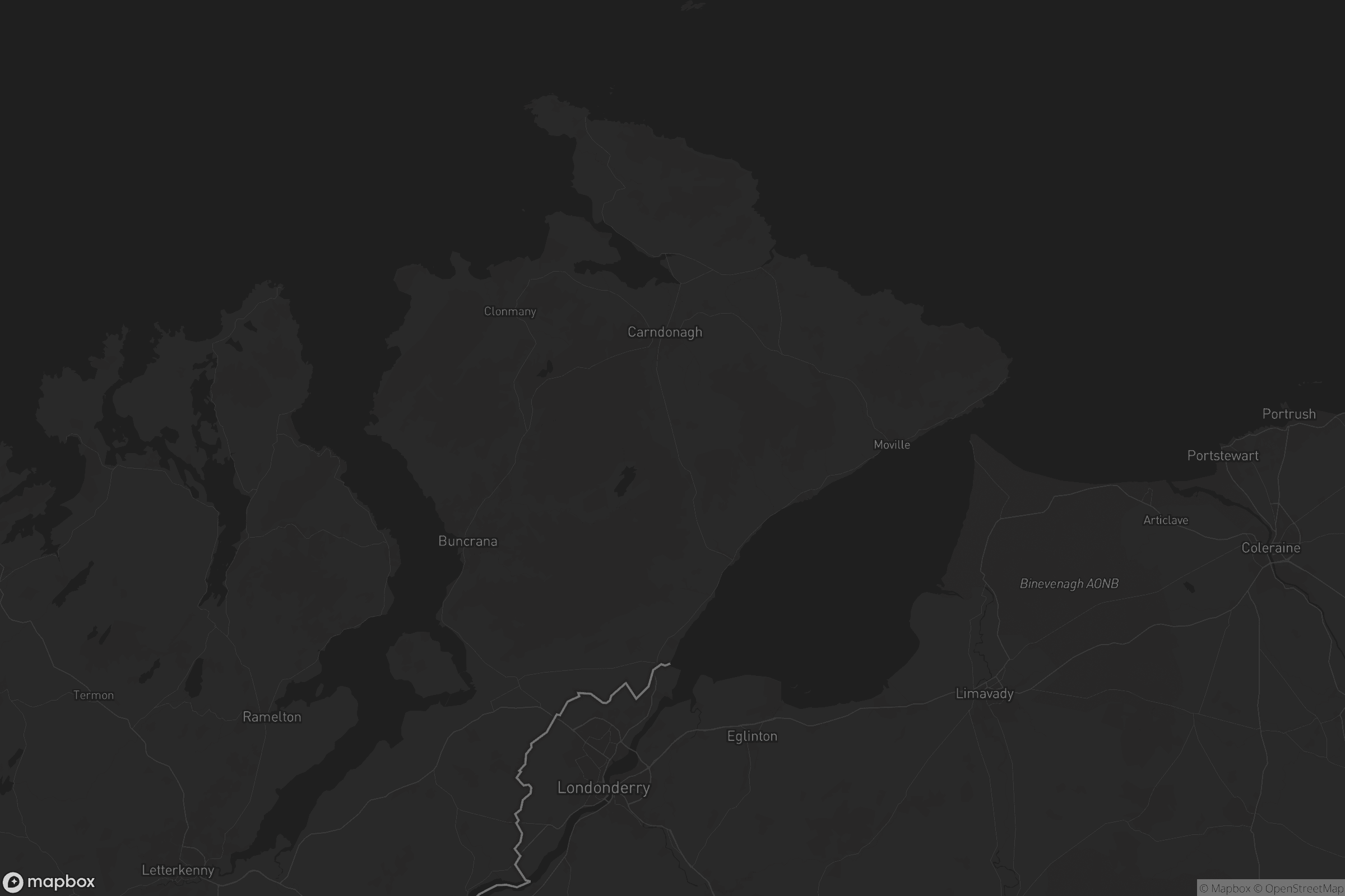 Map of inishowen municipal district