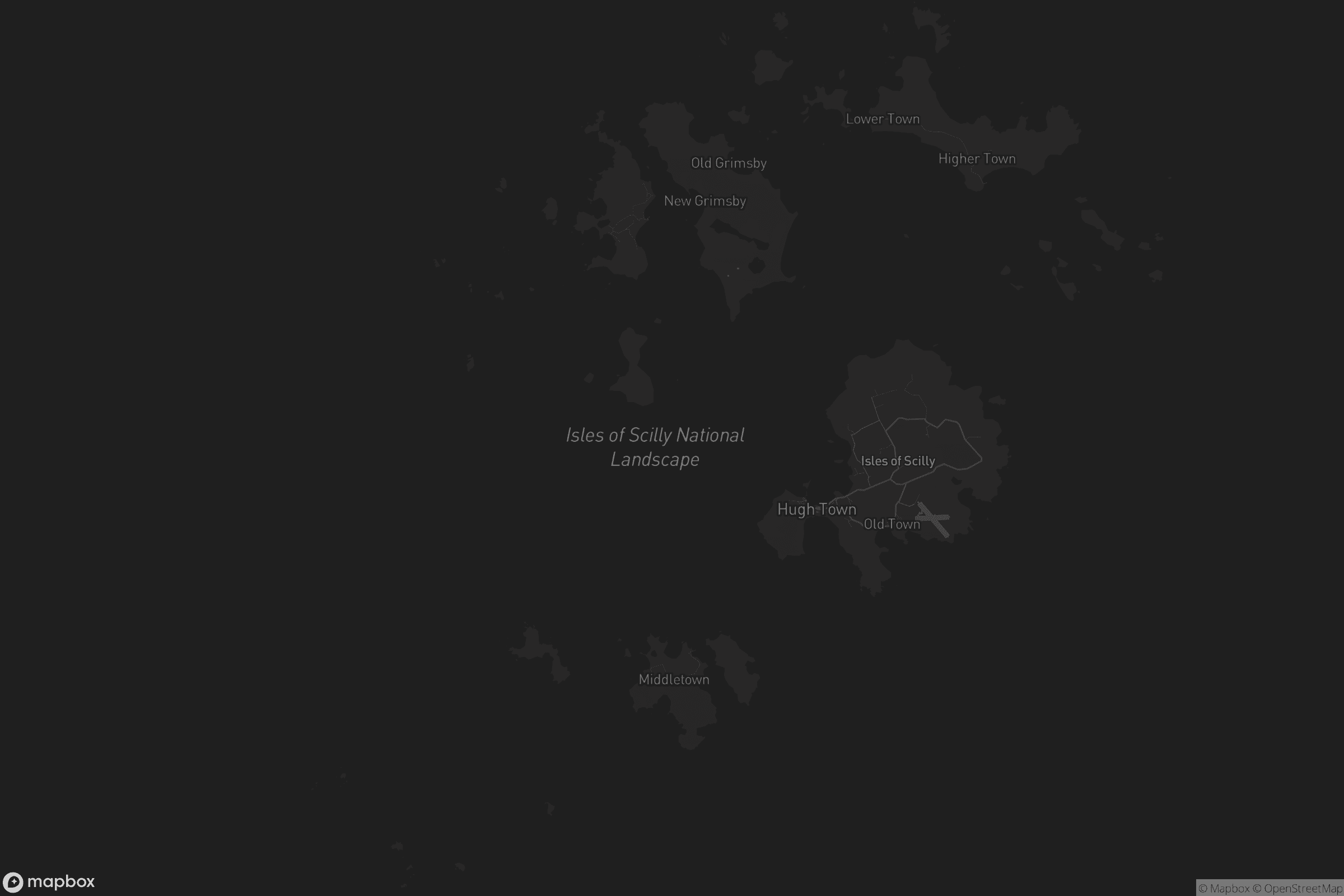 Map of isles of scilly