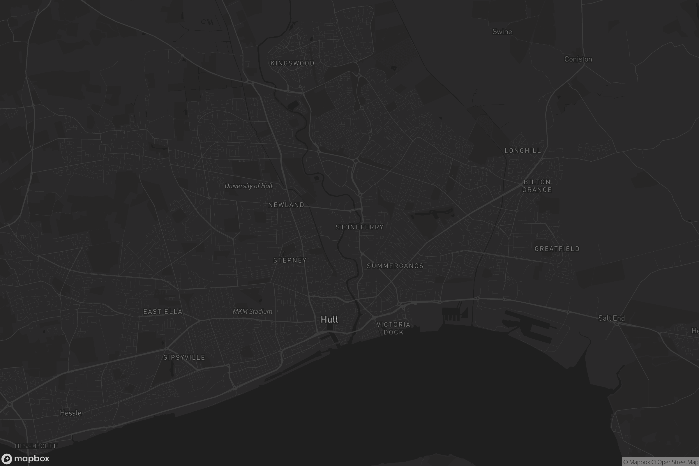 Map of kingston upon hull