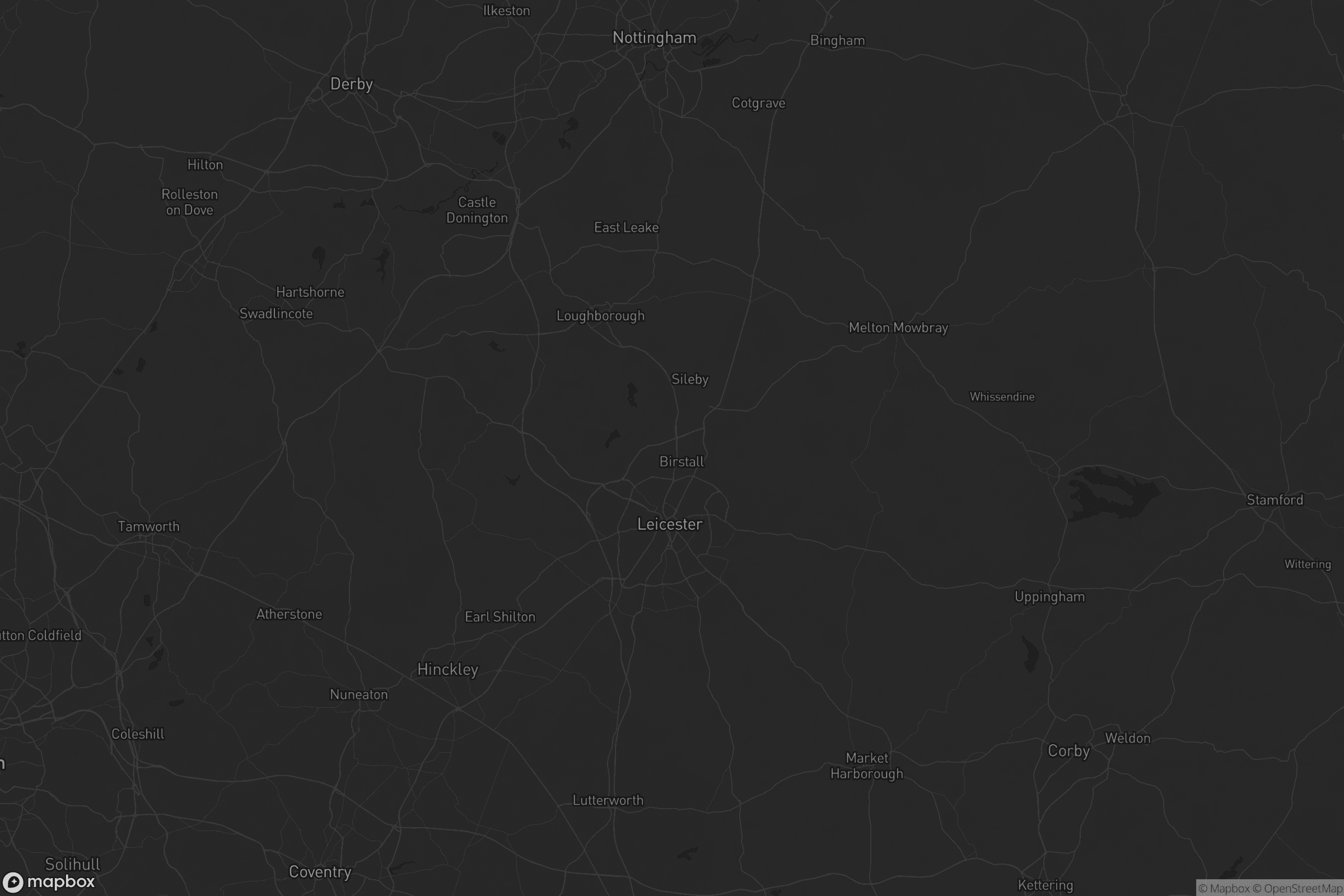 Map of leicestershire