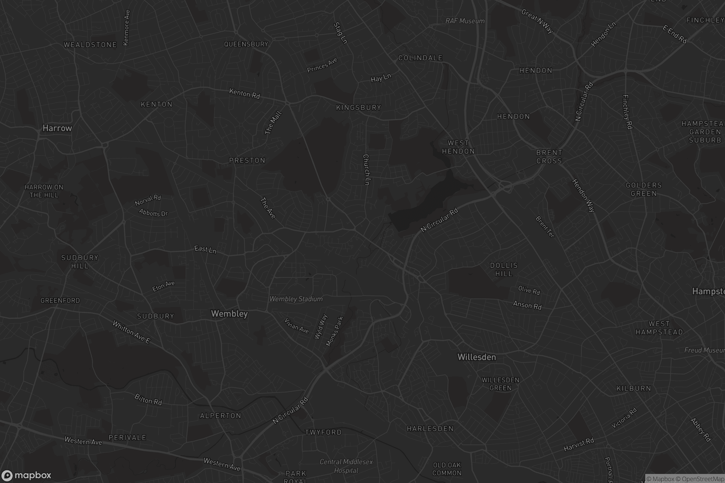 Map of london borough of brent