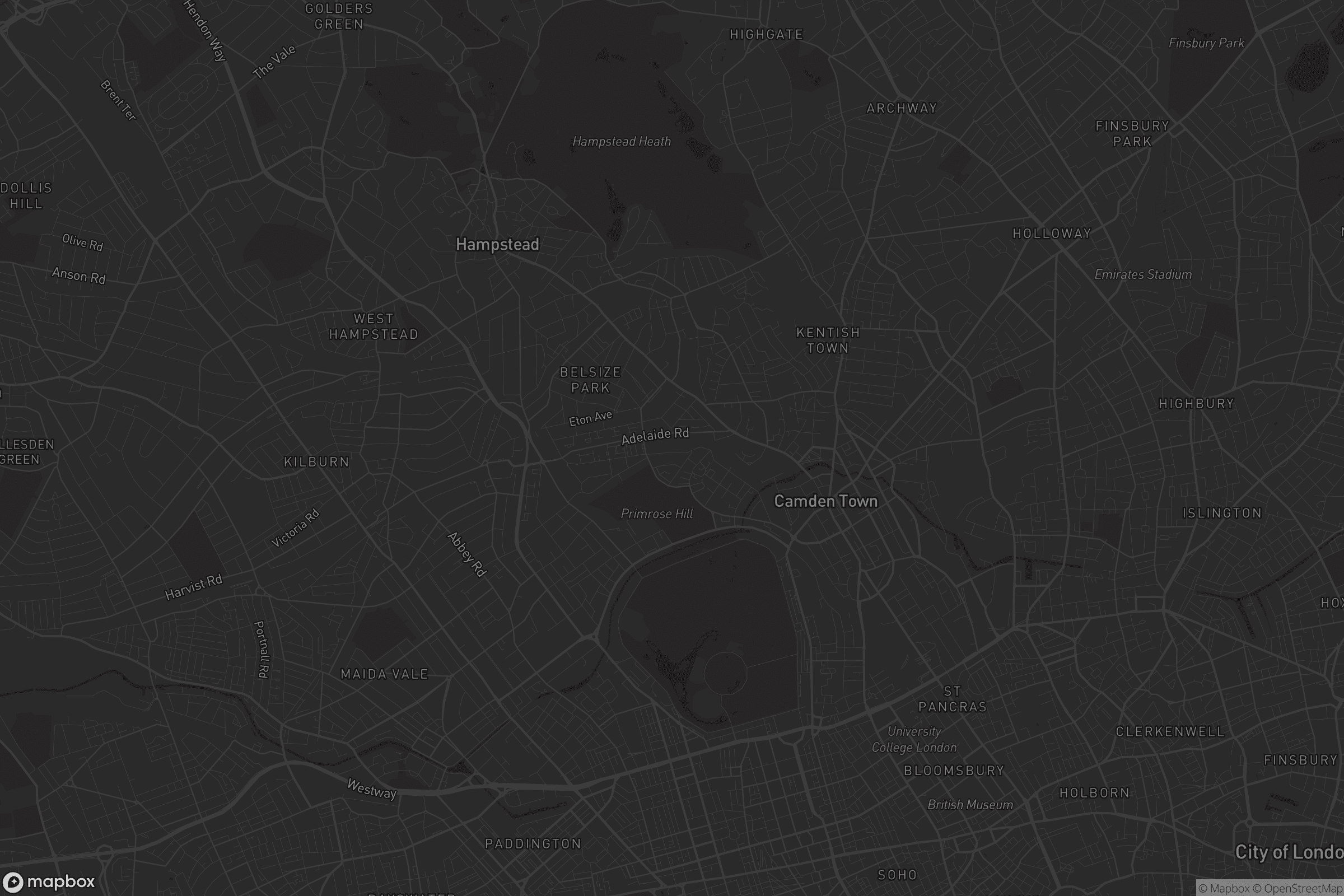 Map of london borough of camden