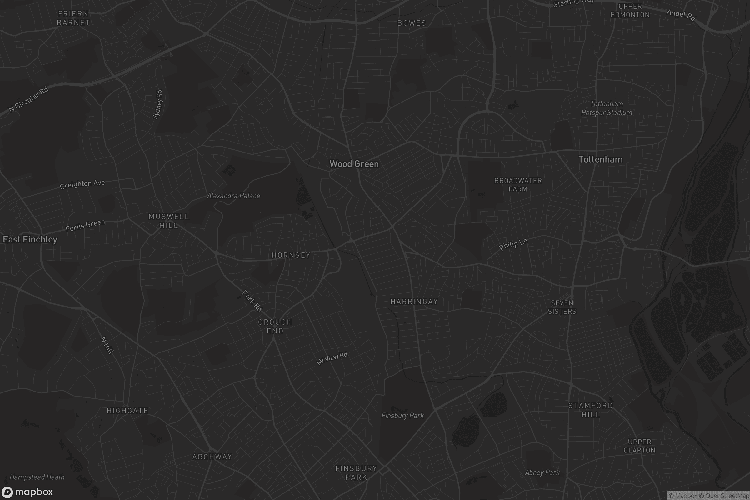 Map of london borough of haringey