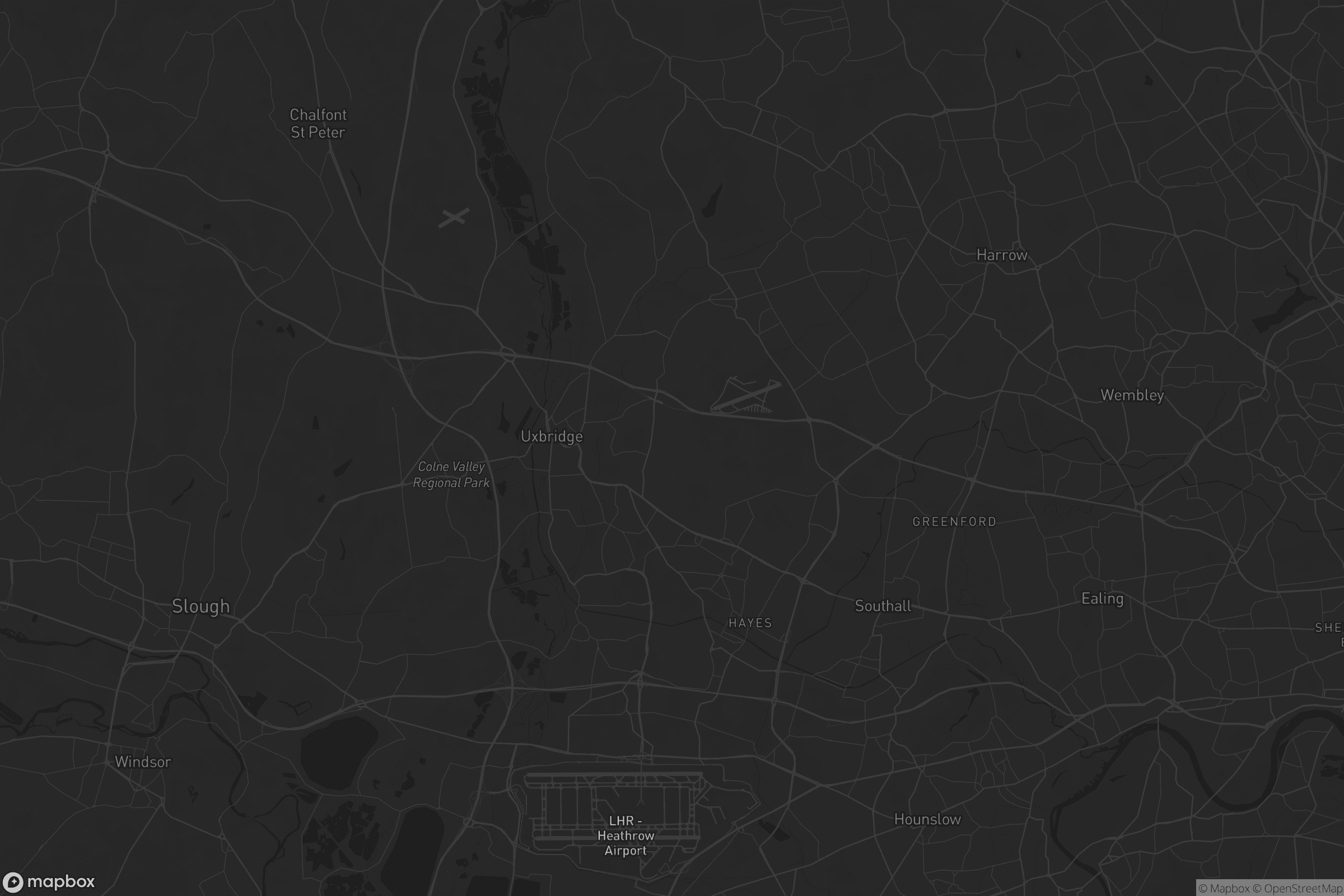 Map of london borough of hillingdon