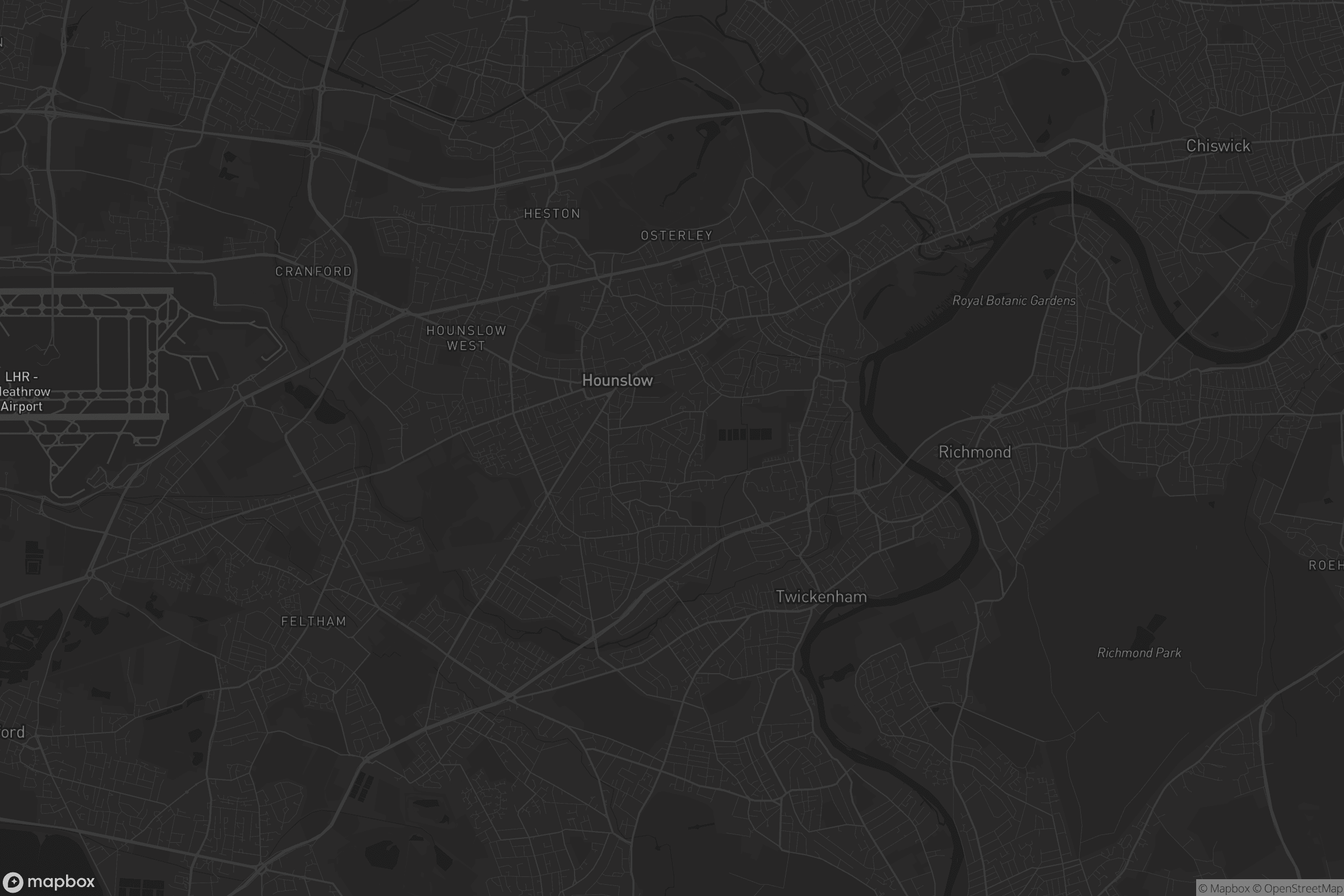 Map of london borough of hounslow