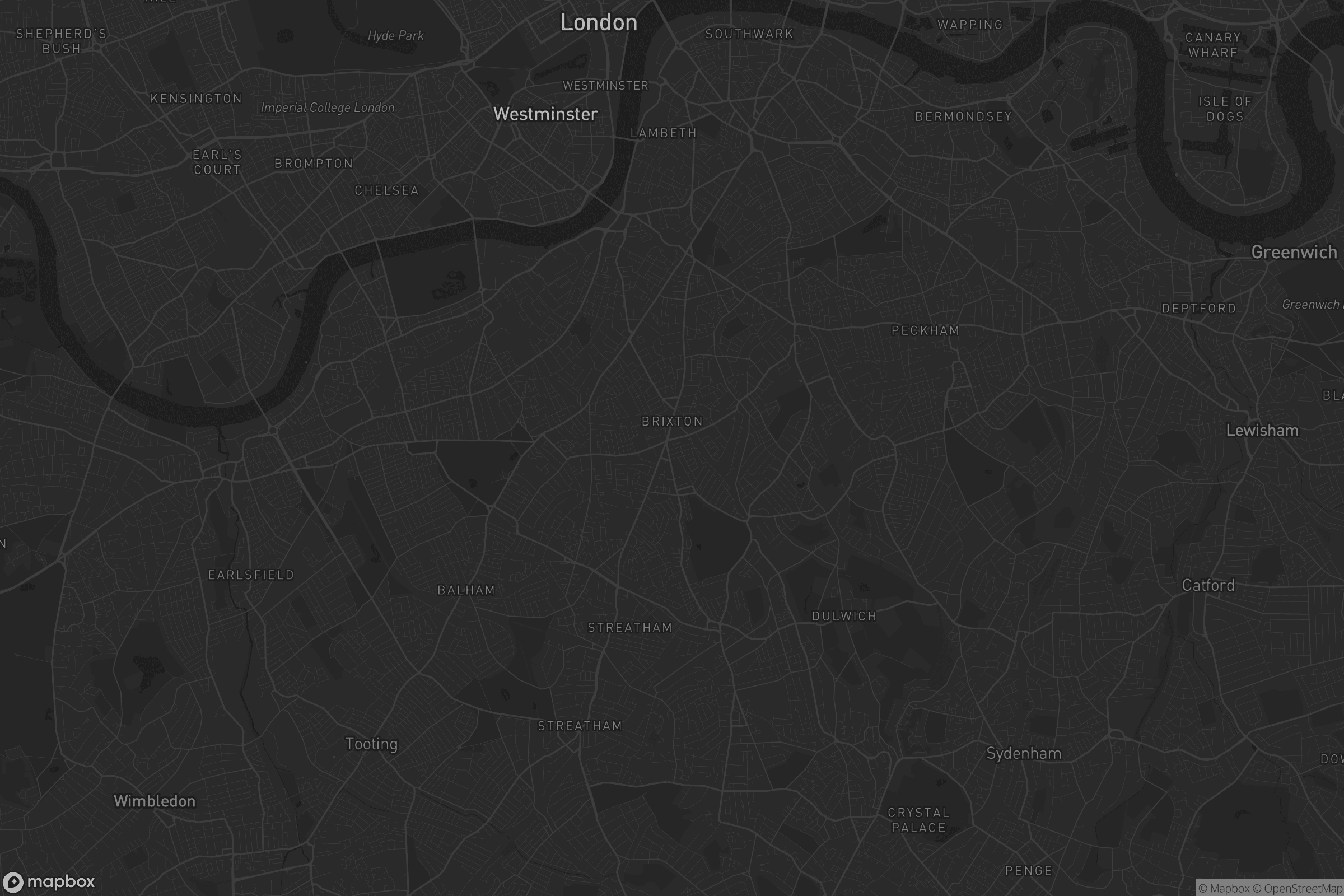 Map of london borough of lambeth