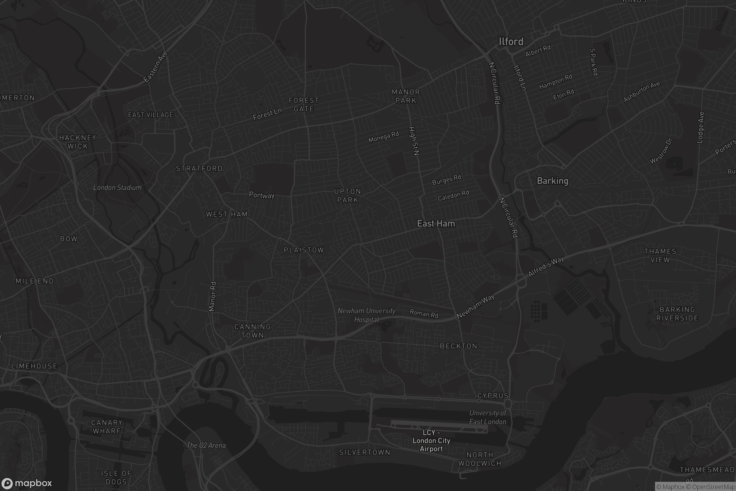 Map of london borough of newham