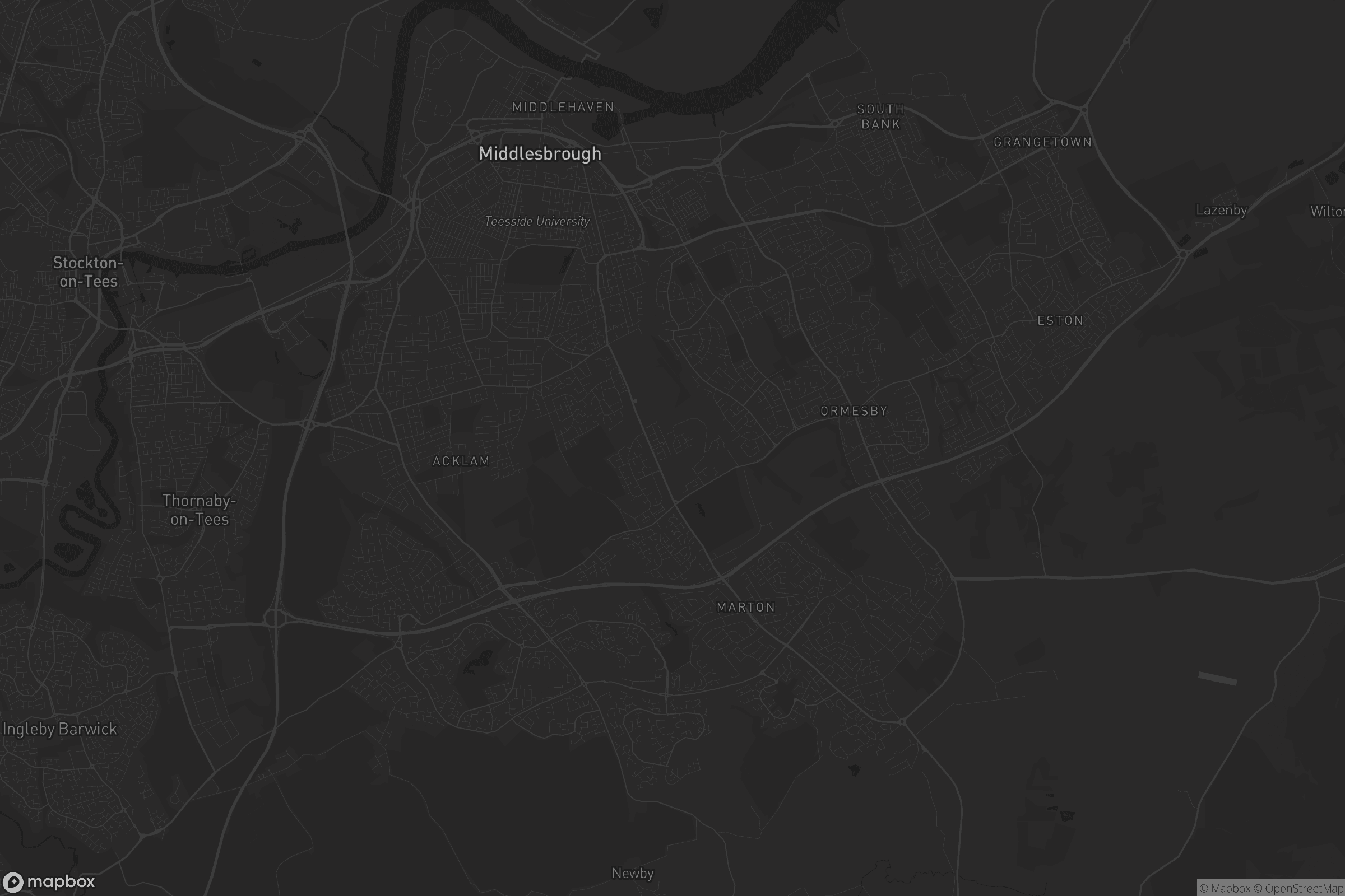 Map of middlesbrough