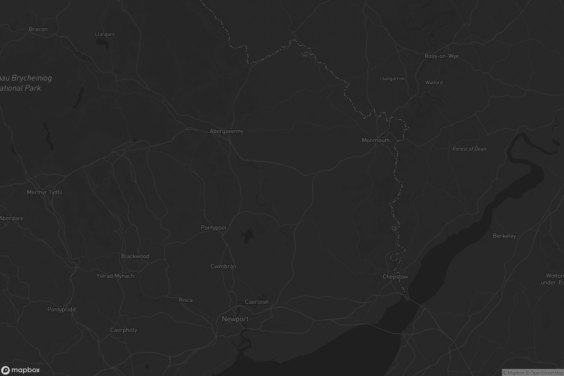 Map of monmouthshire