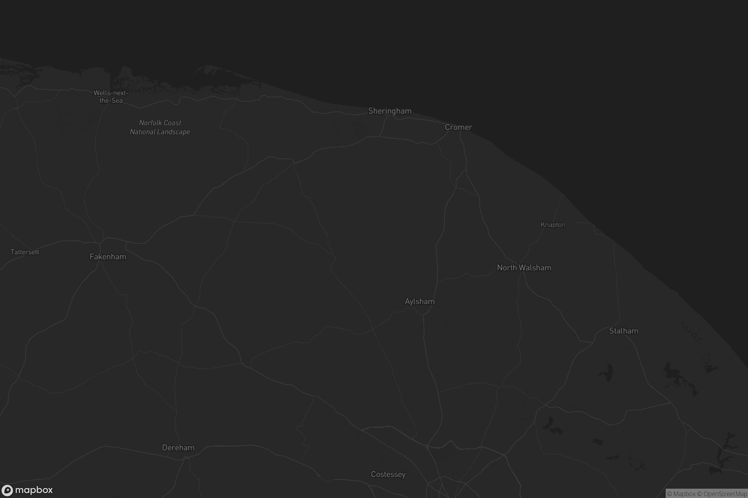 Map of north norfolk