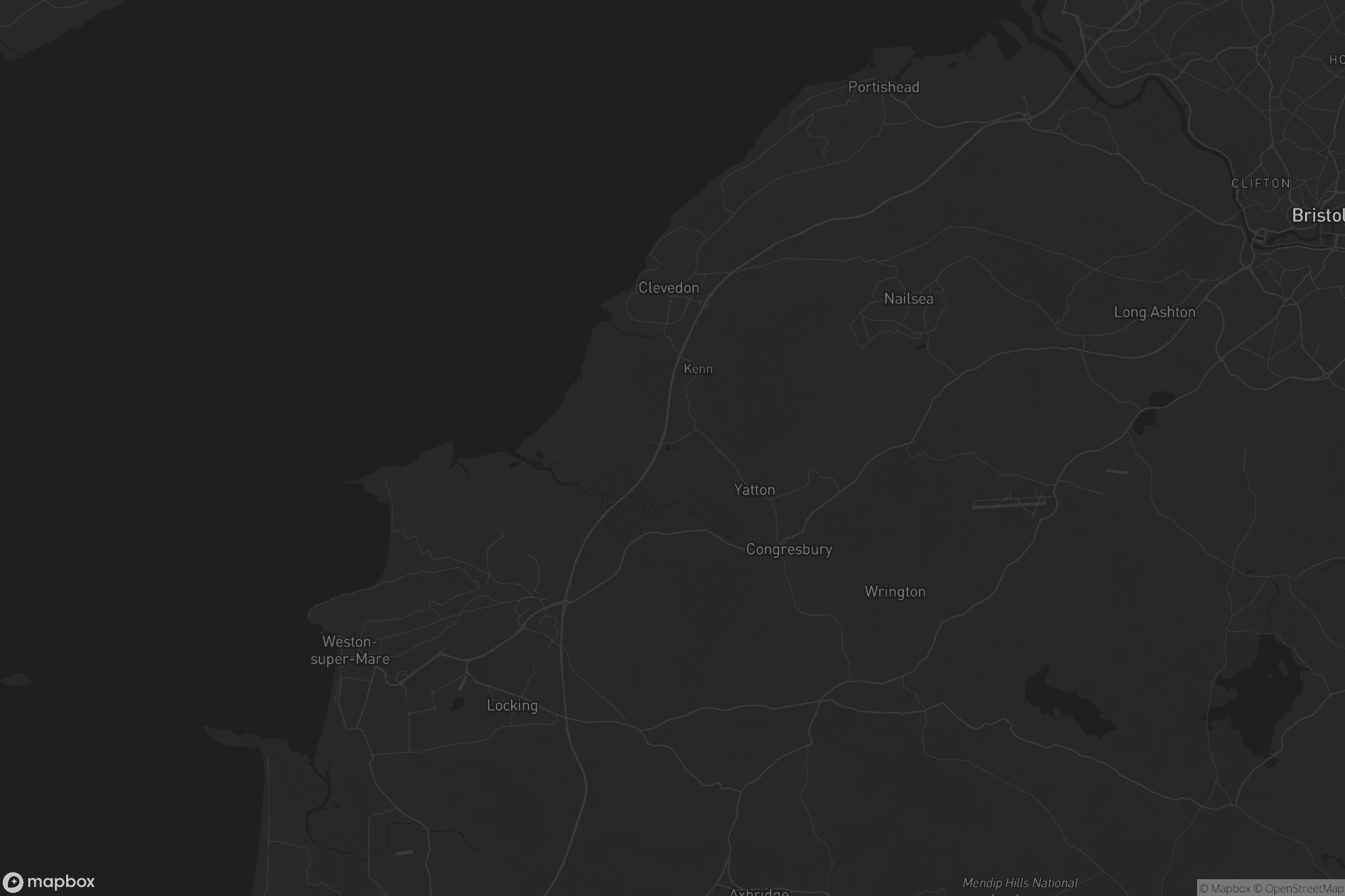 Map of north somerset