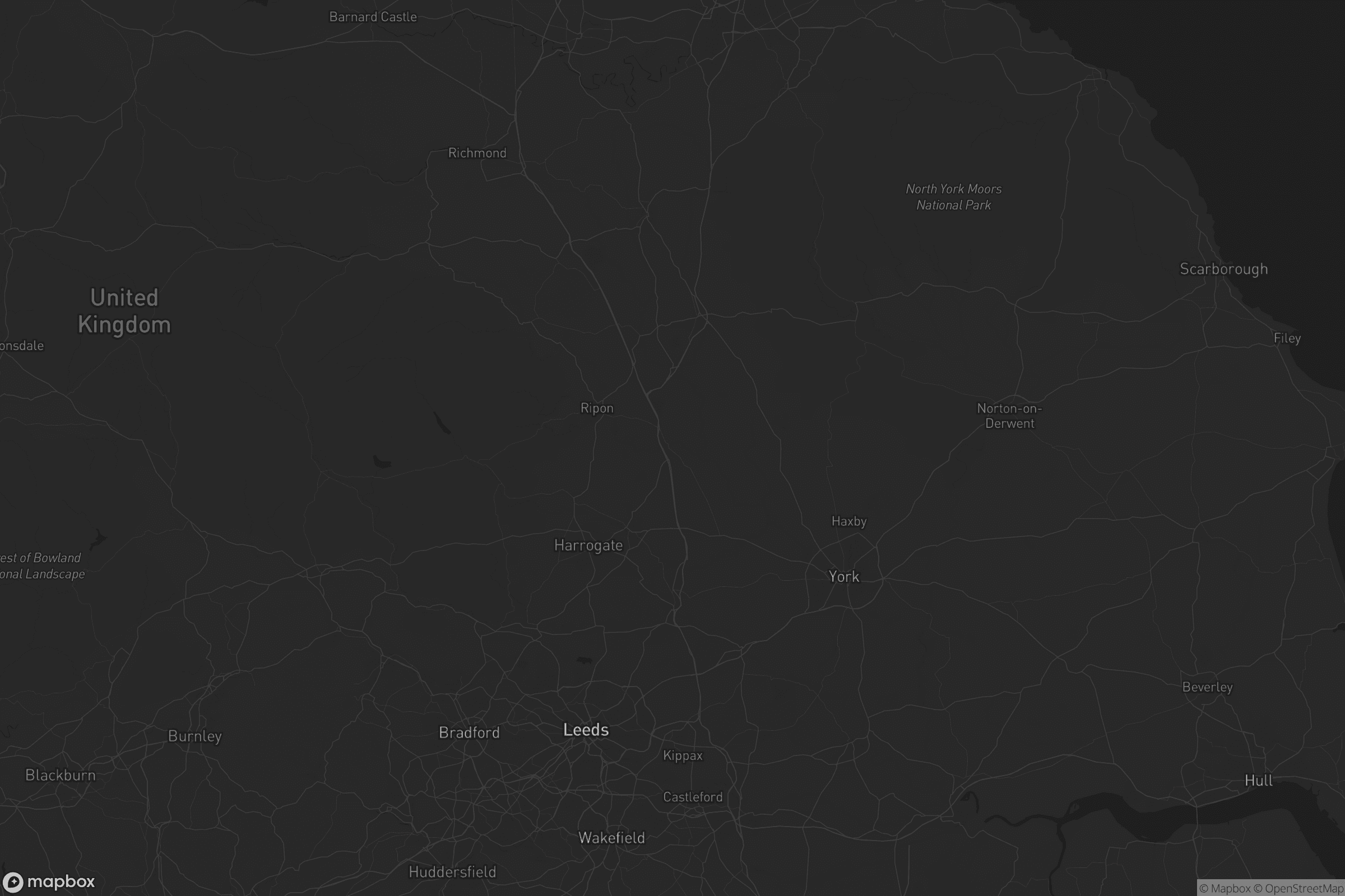 Map of north yorkshire
