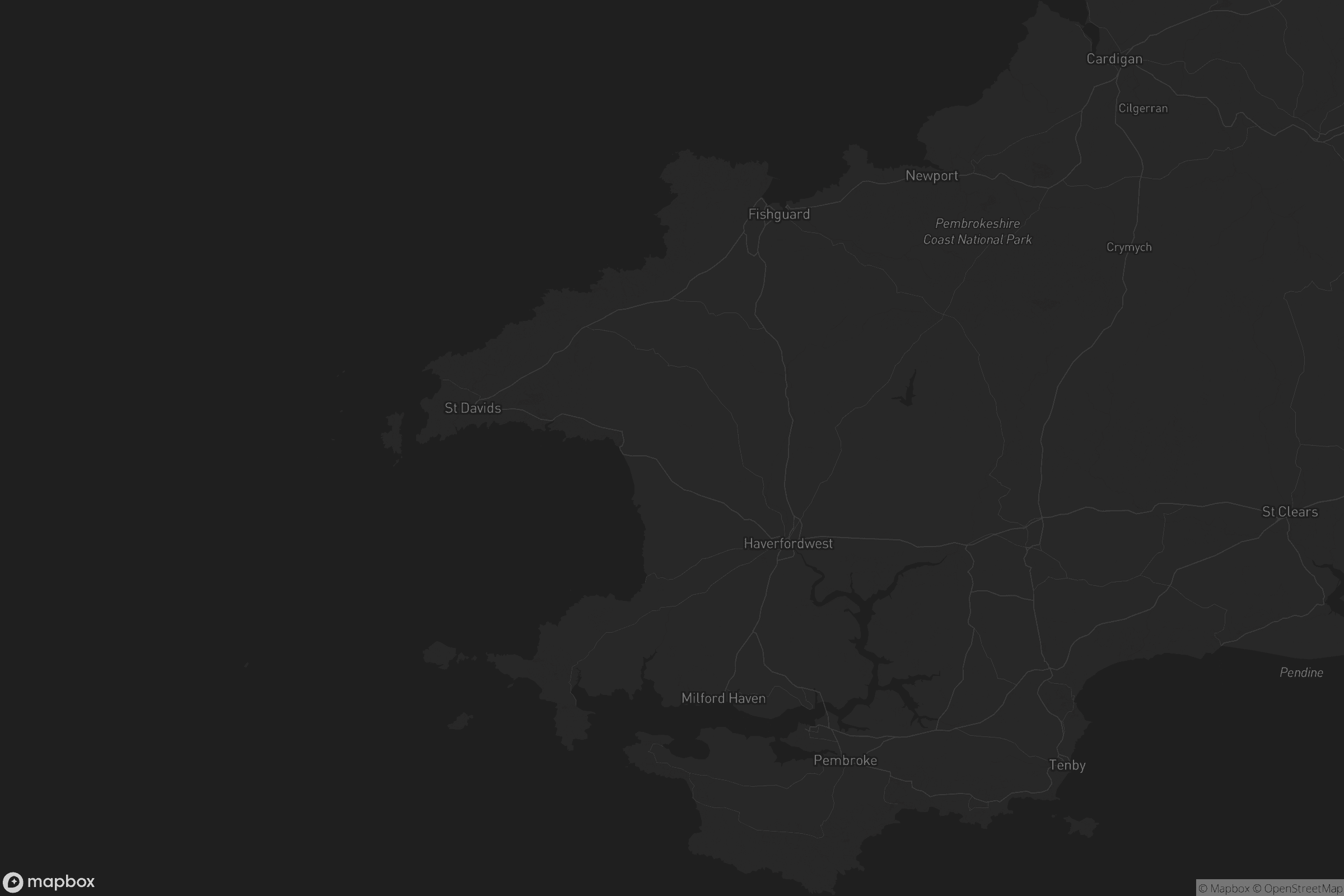 Map of pembrokeshire