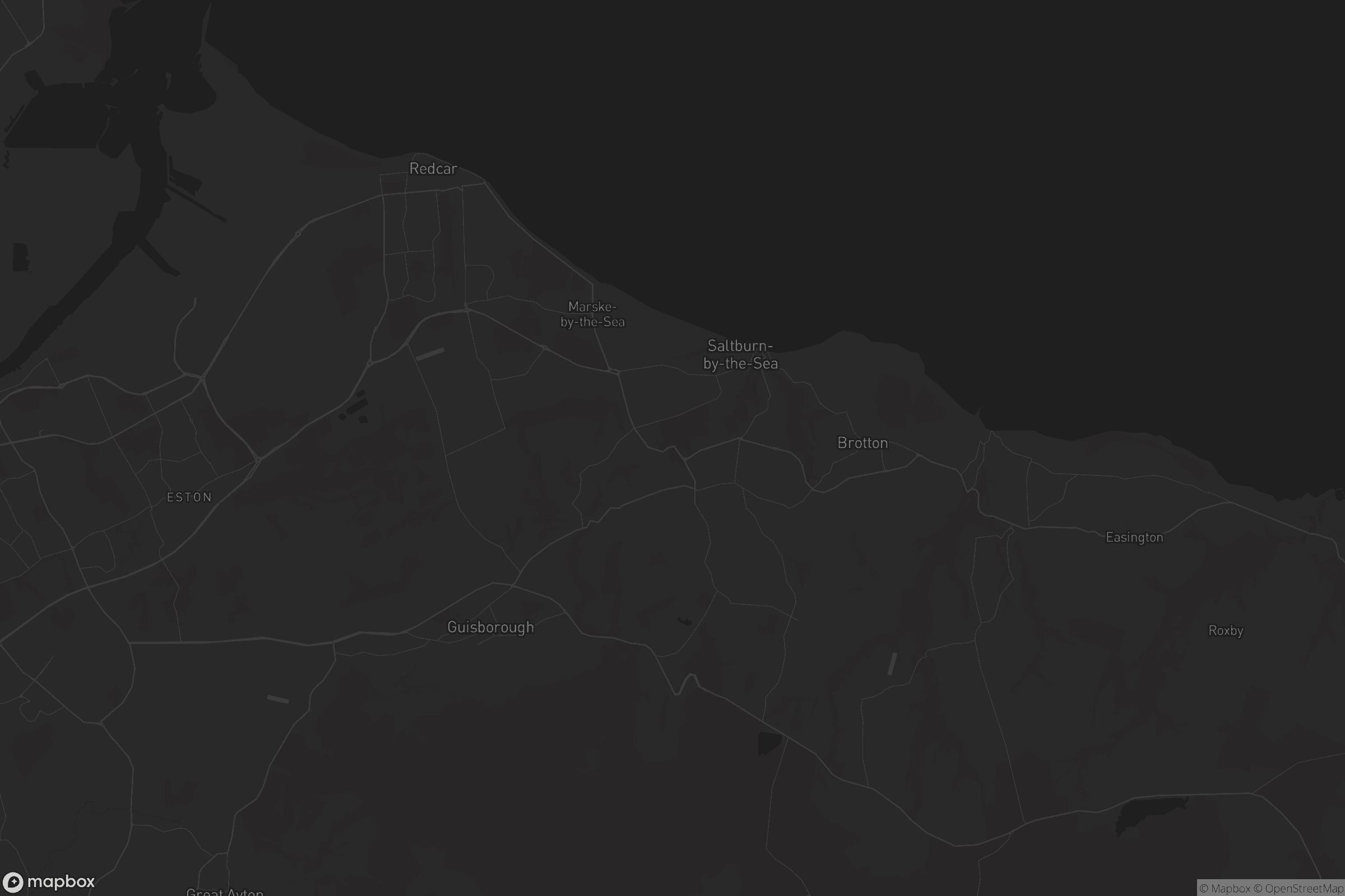 Map of redcar and cleveland