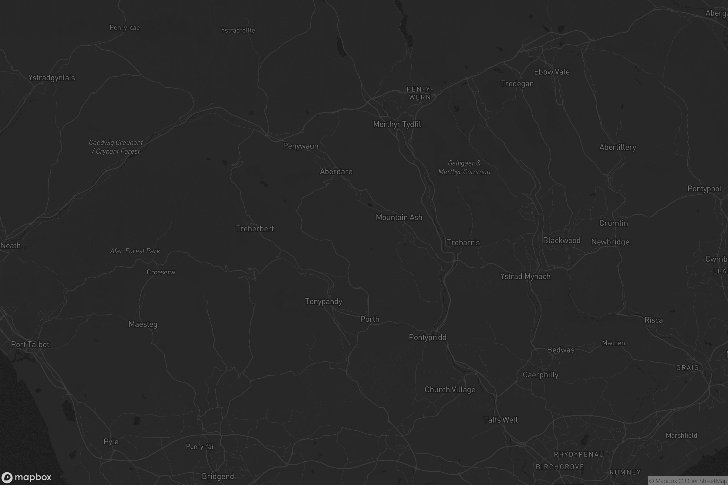 Map of rhondda cynon taf
