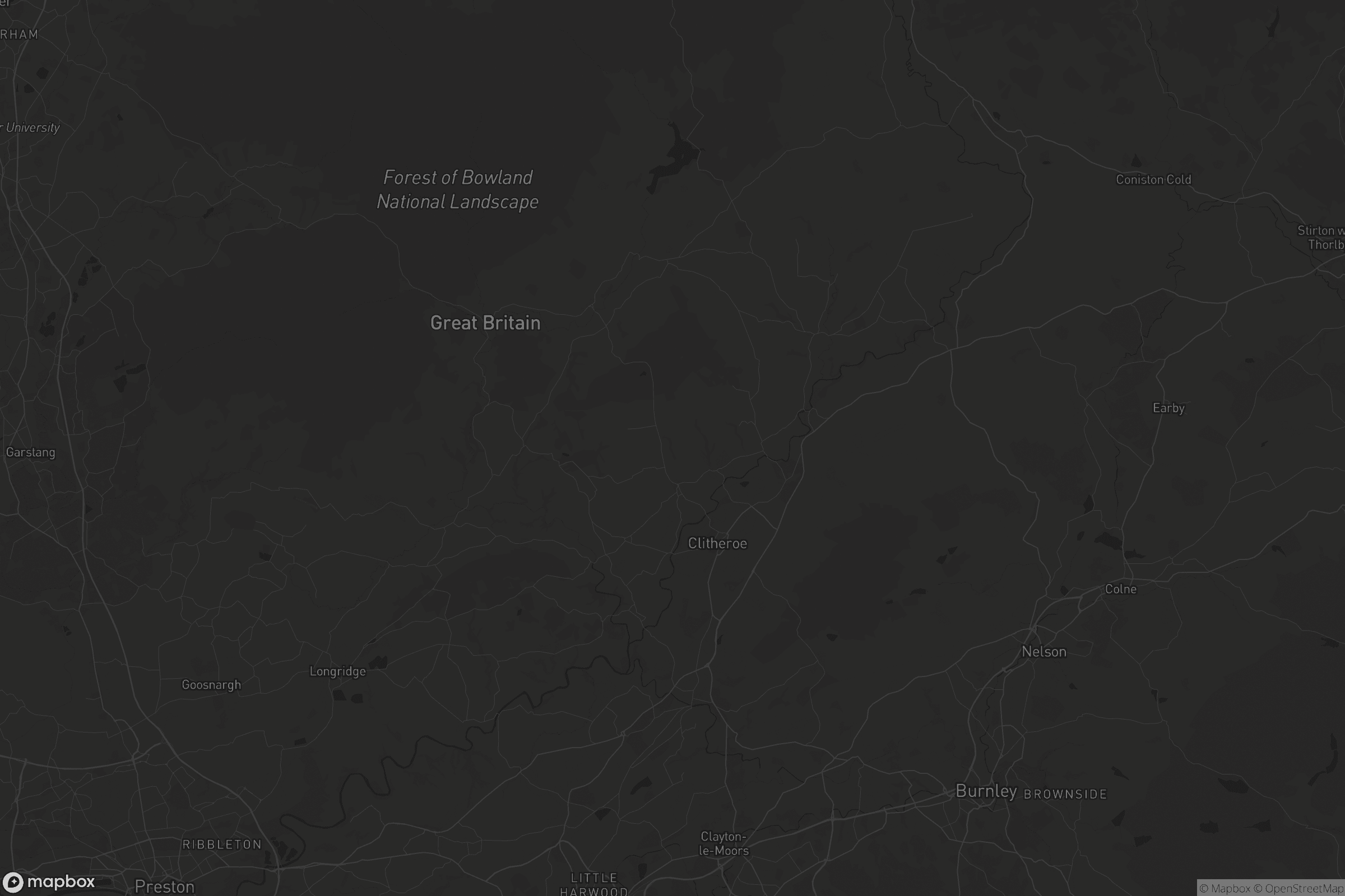 Map of ribble valley