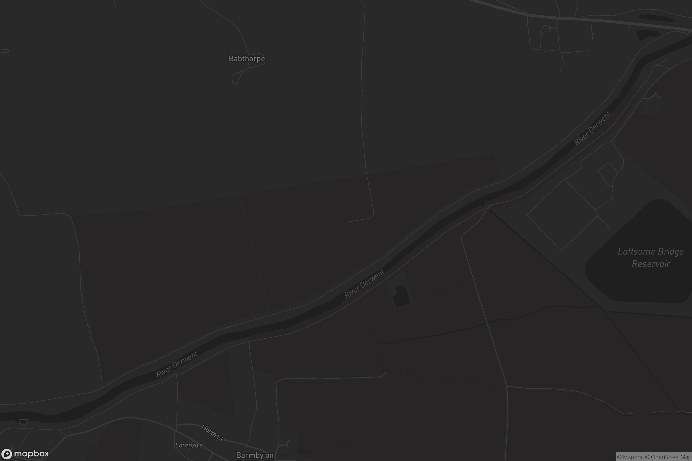 Map of river derwent