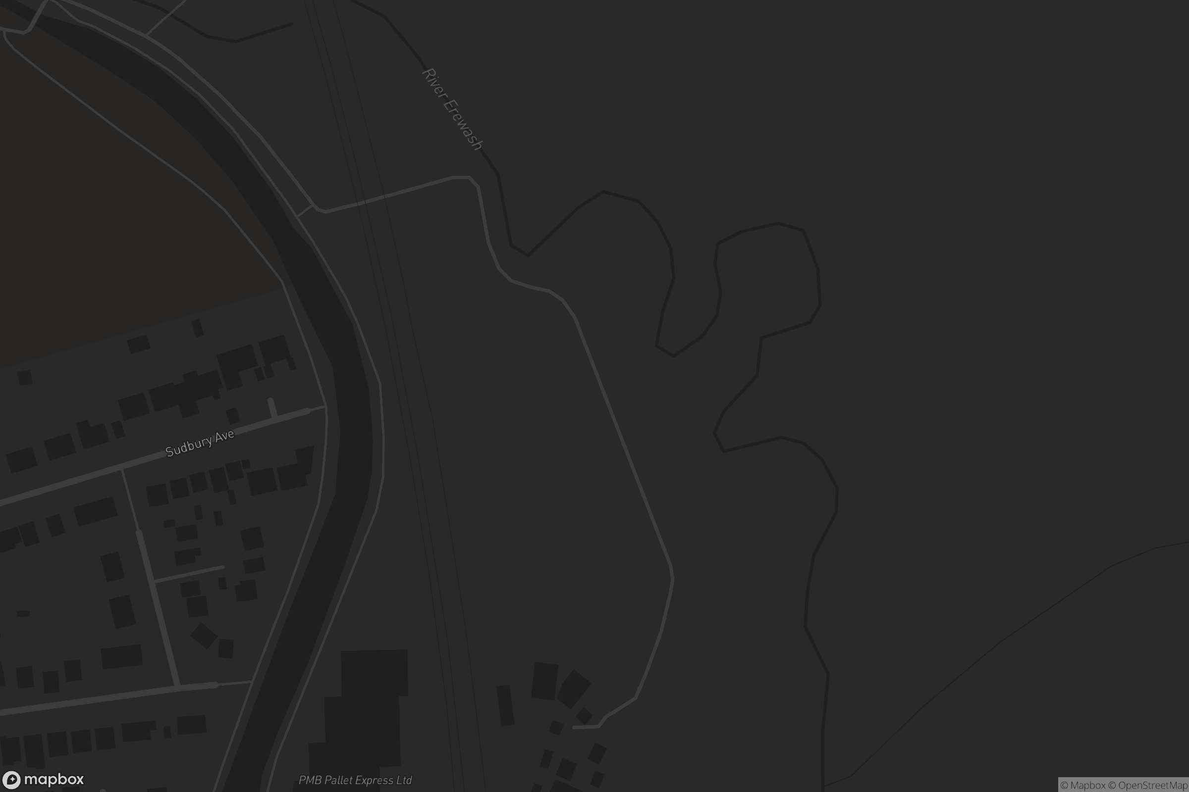 Map of river erewash