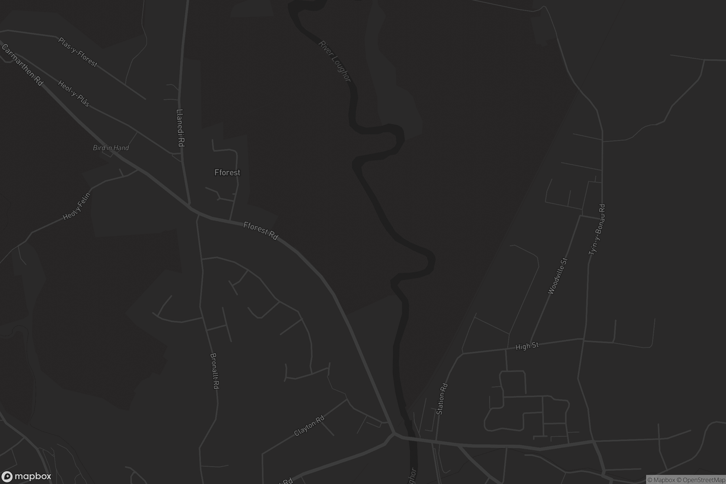 Map of river loughor