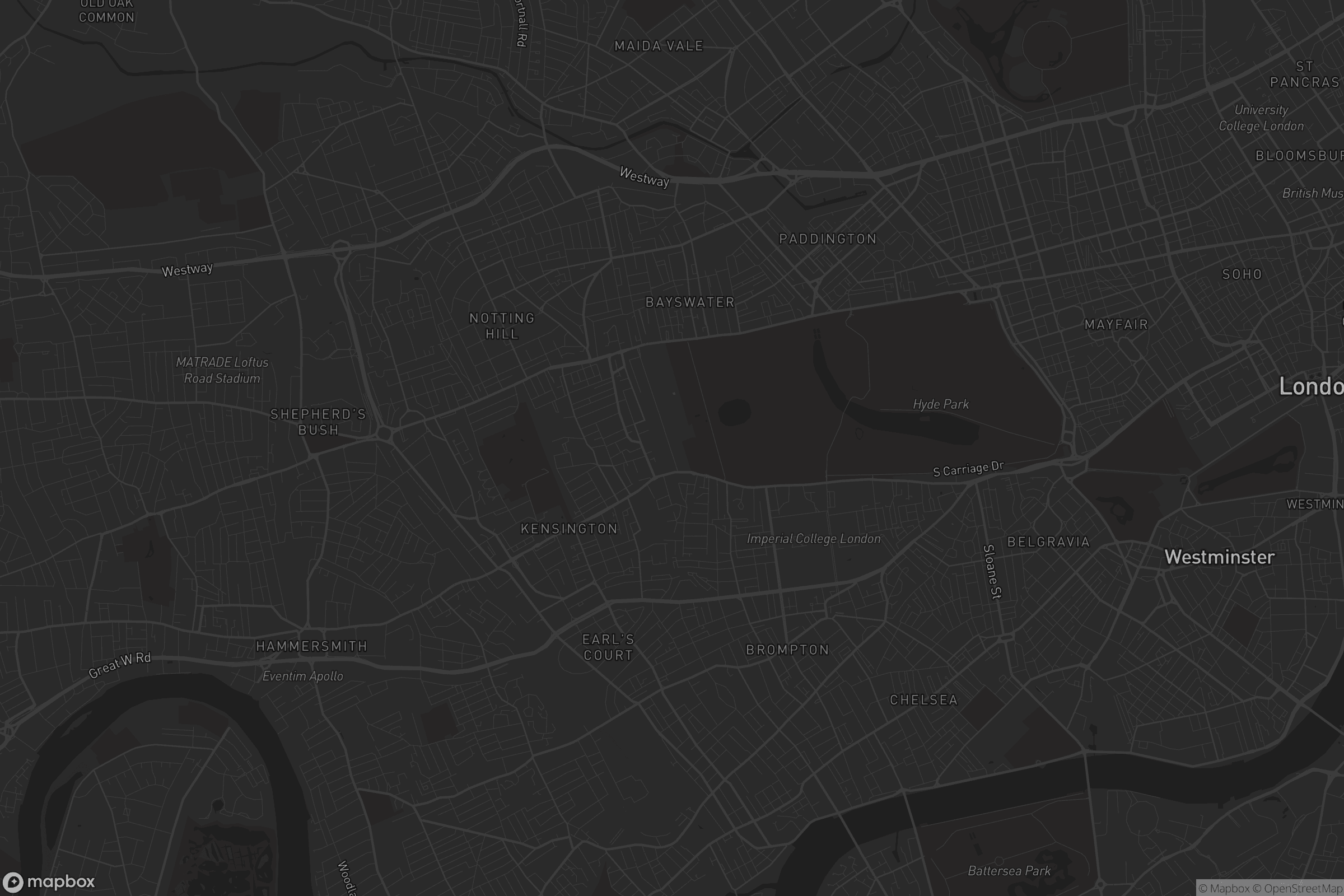 Map of royal borough of kensington and chelsea